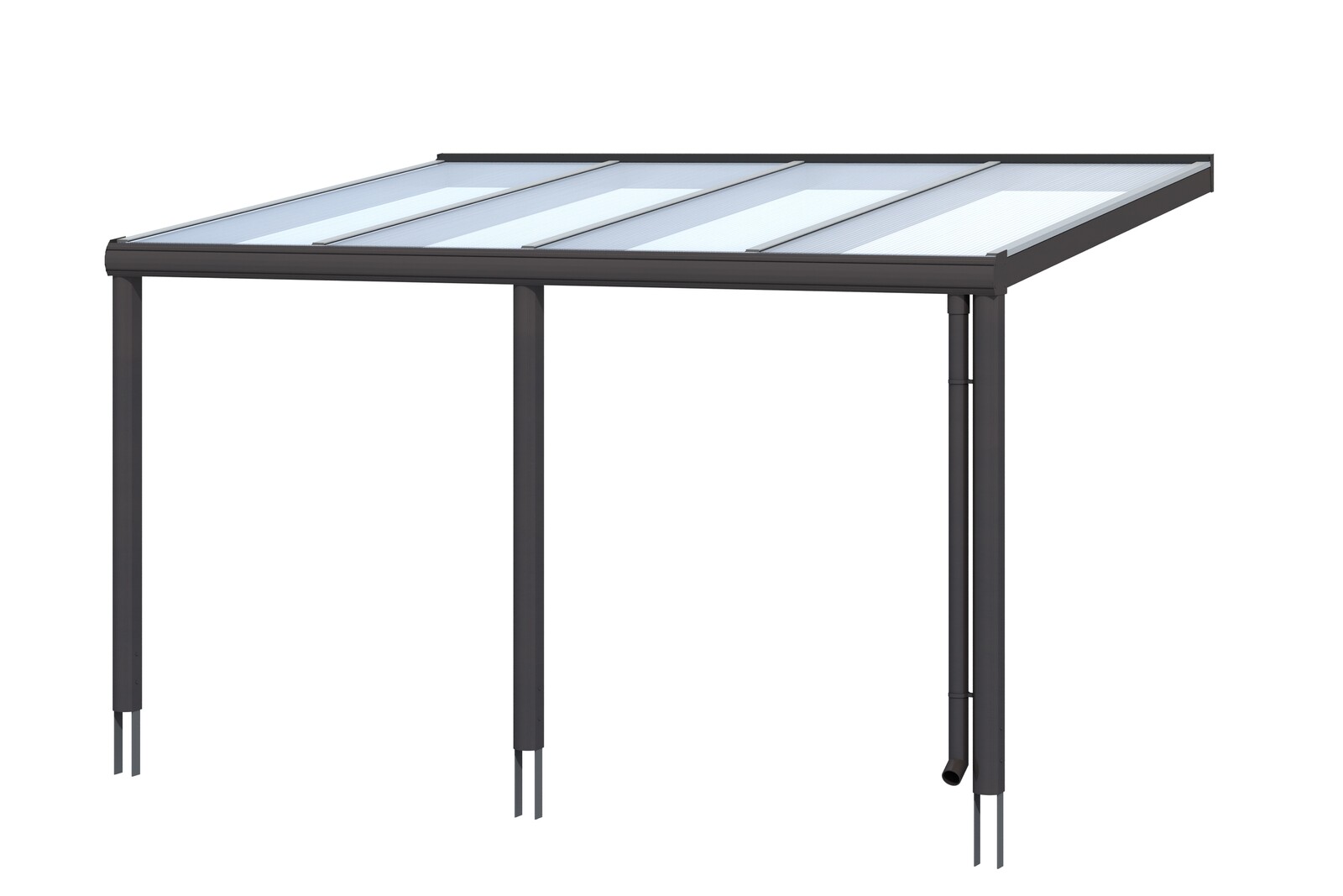 Terrassenüberdachung Garda 434 x 257 cm, Aluminium, anthrazit