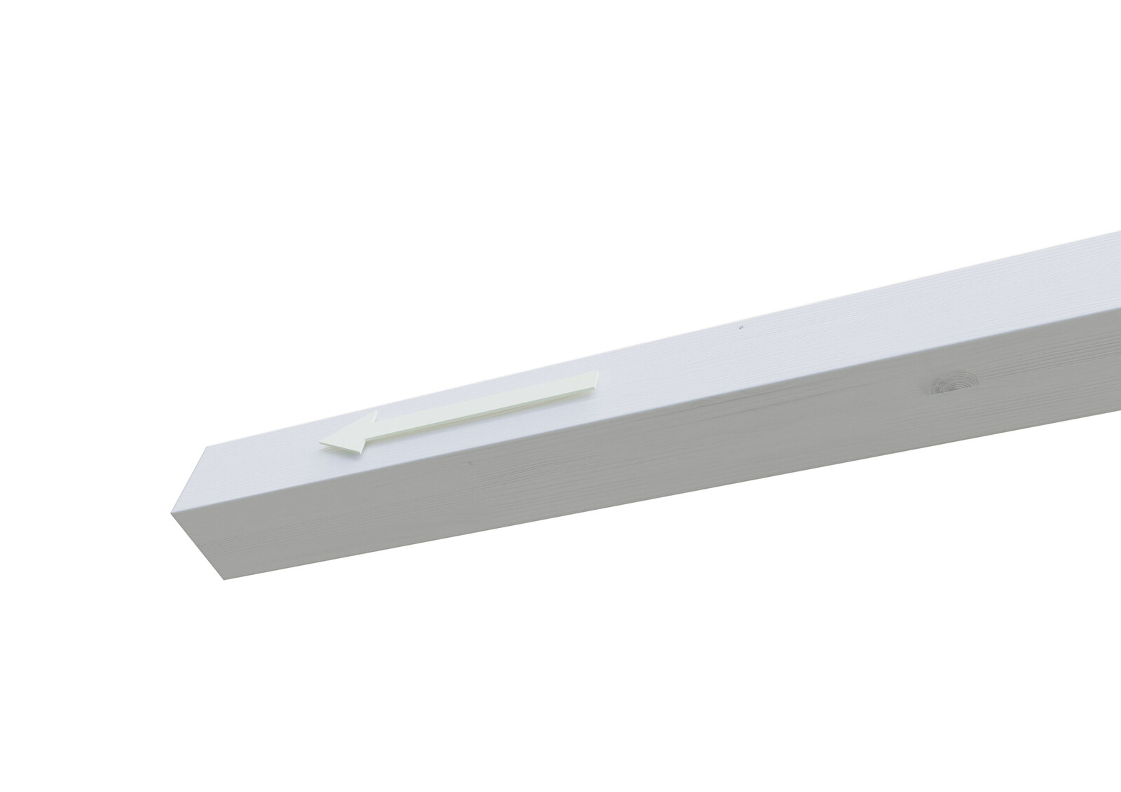 Pfostenverlängerung 12x12cm in lfm Leimholz,  weiß