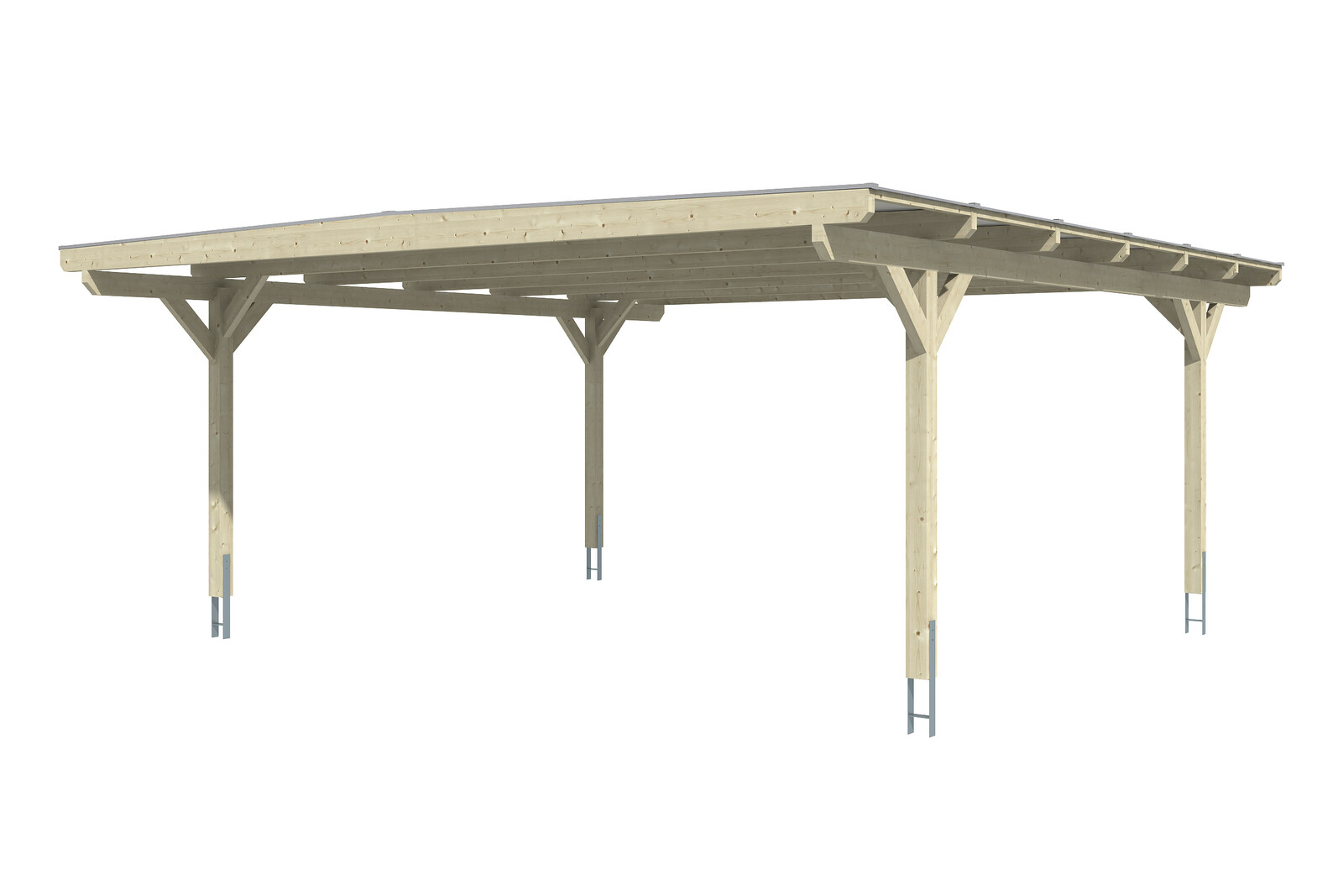 Carport Odenwald 640 x 648 cm, weiß