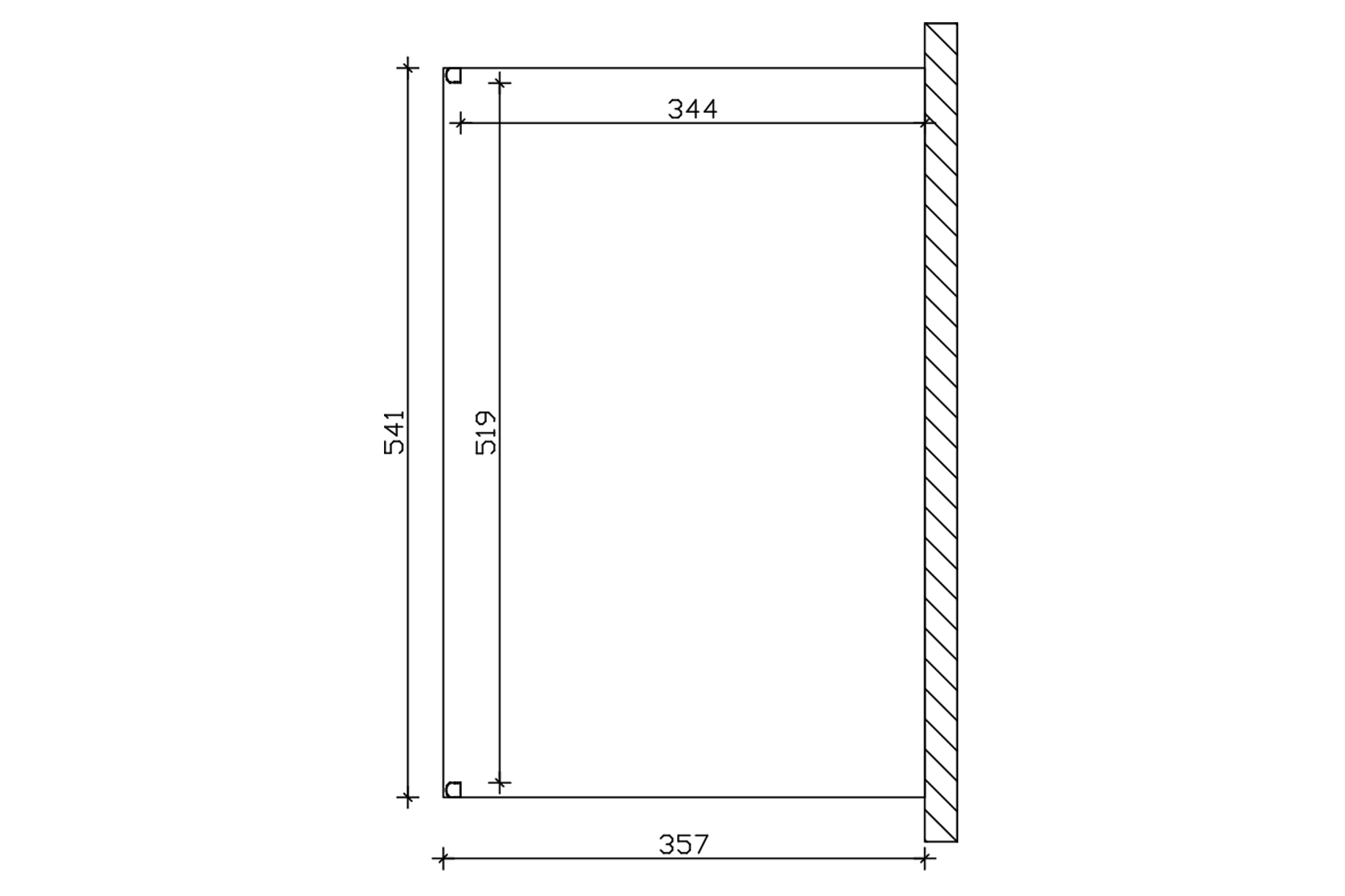 Terrassenüberdachung Genua 541 x 357 cm, Aluminium, anthrazit