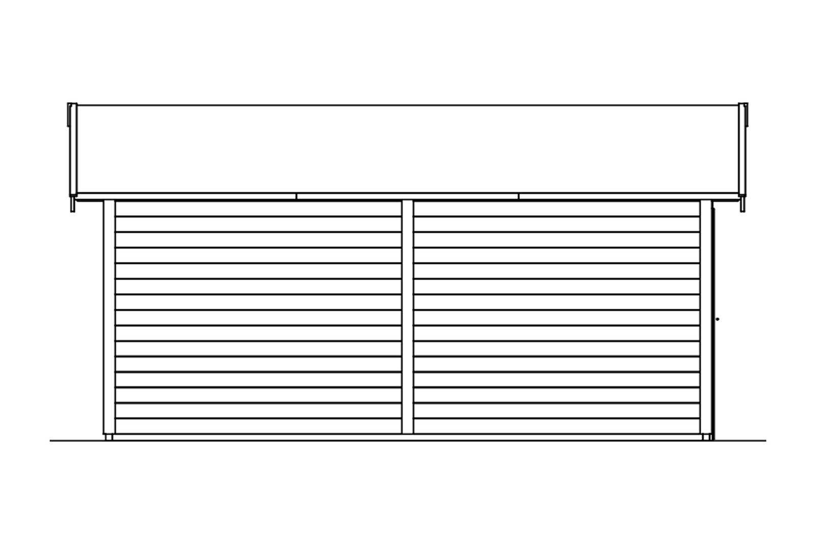 Holzgarage Varberg 1, 370 x 525 cm, natur