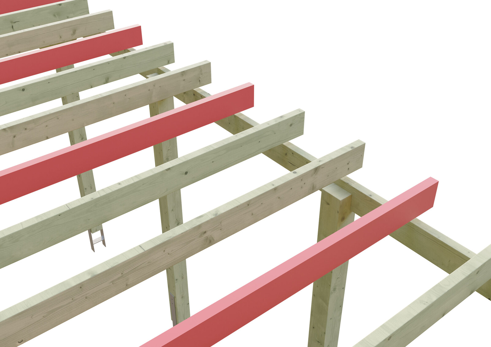 Augmentation de la charge de neige, pour Carport 314x555 & 345x589, imprégné