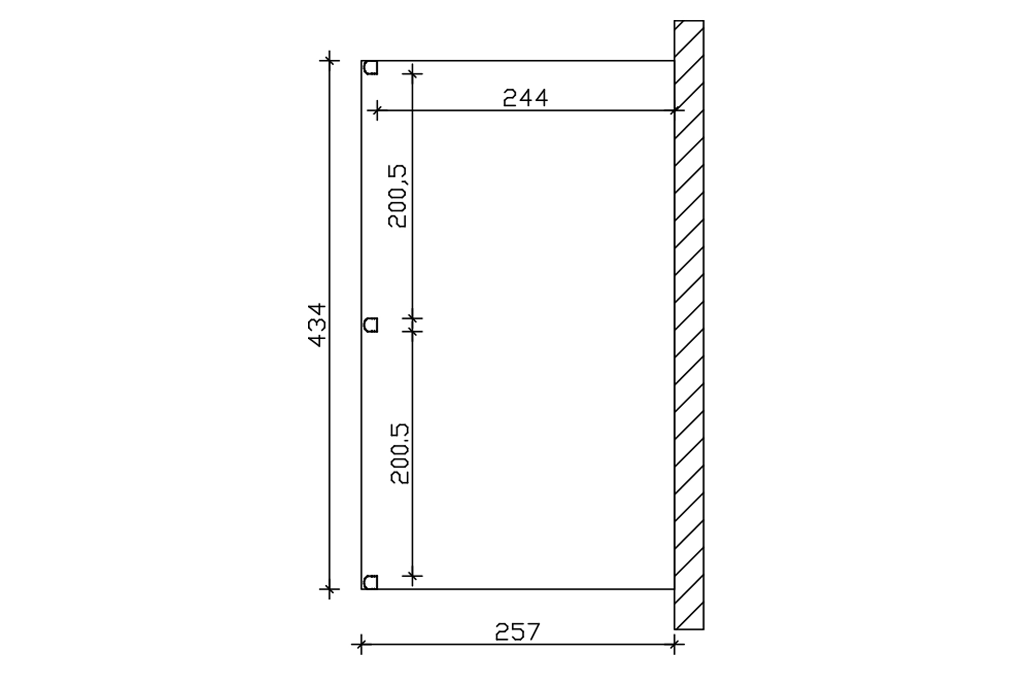 Terrassenüberdachung Garda 434 x 257 cm, Aluminium, weiß