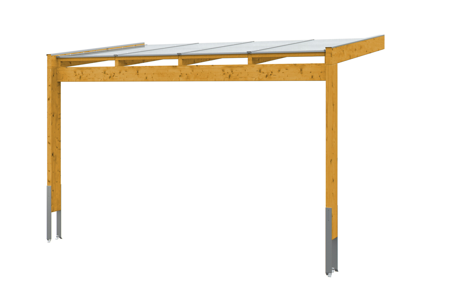 Terrassenüberdachung Novara 450 x 259 cm, Leimholz, eiche hell