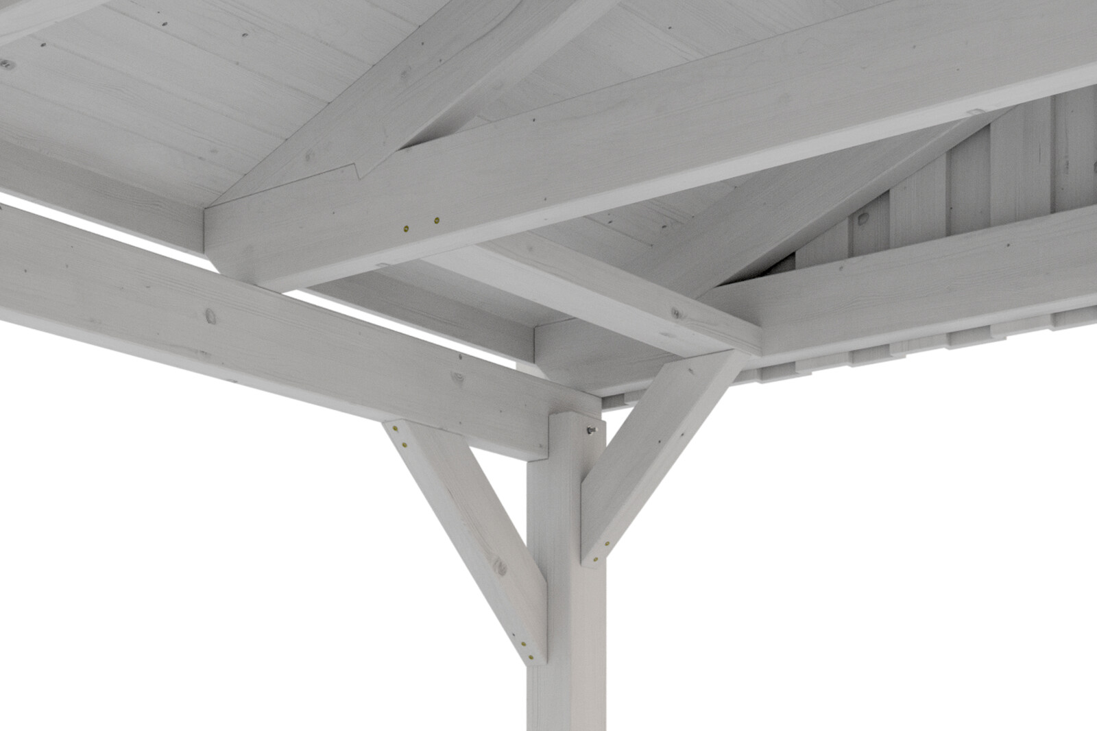 Carport Fichtelberg 317 x 808 cm, schwarze Schindeln, weiß