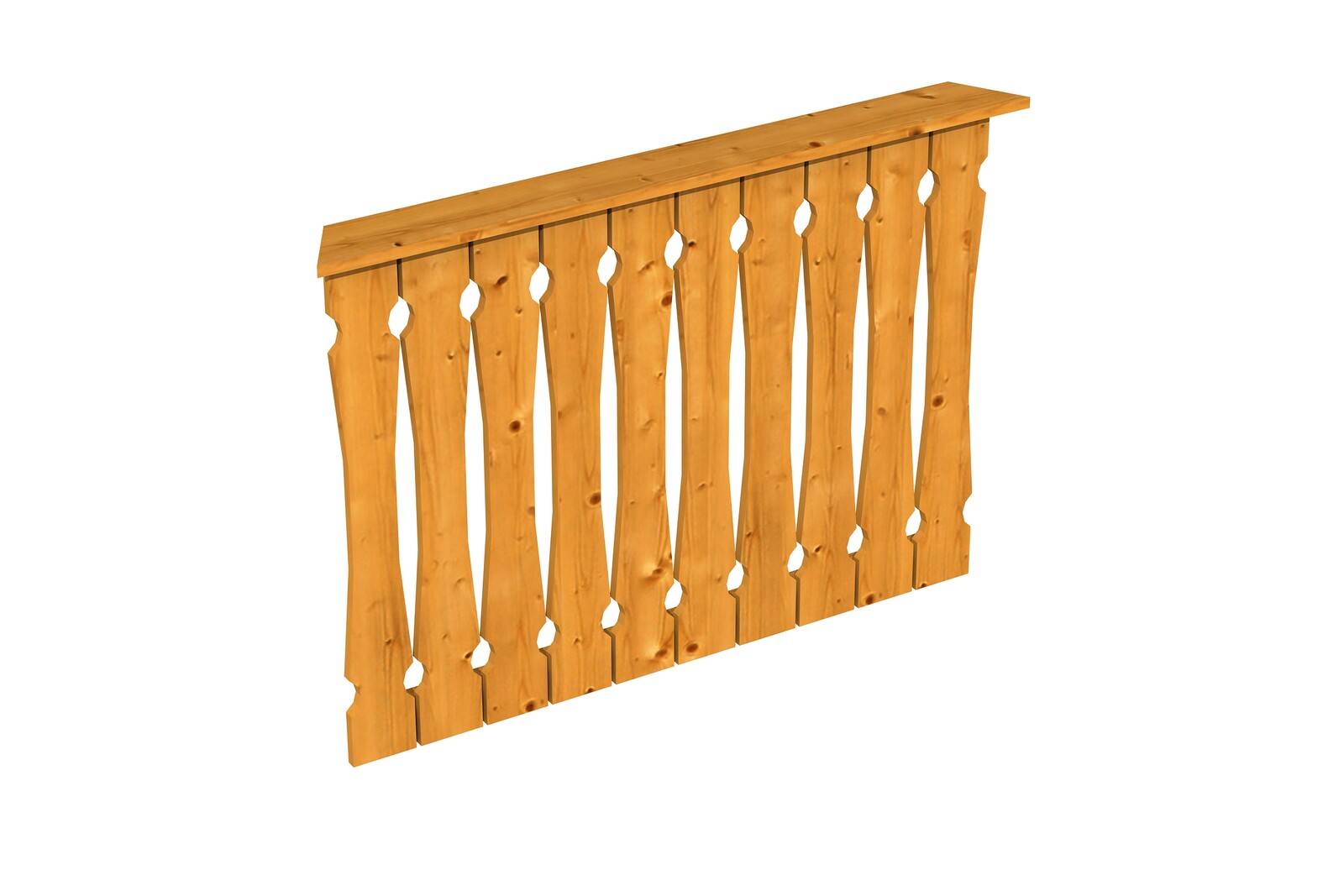 Pažení z bednění balkonu 120 x 96 cm, NANCY 1, lazura světlý dub