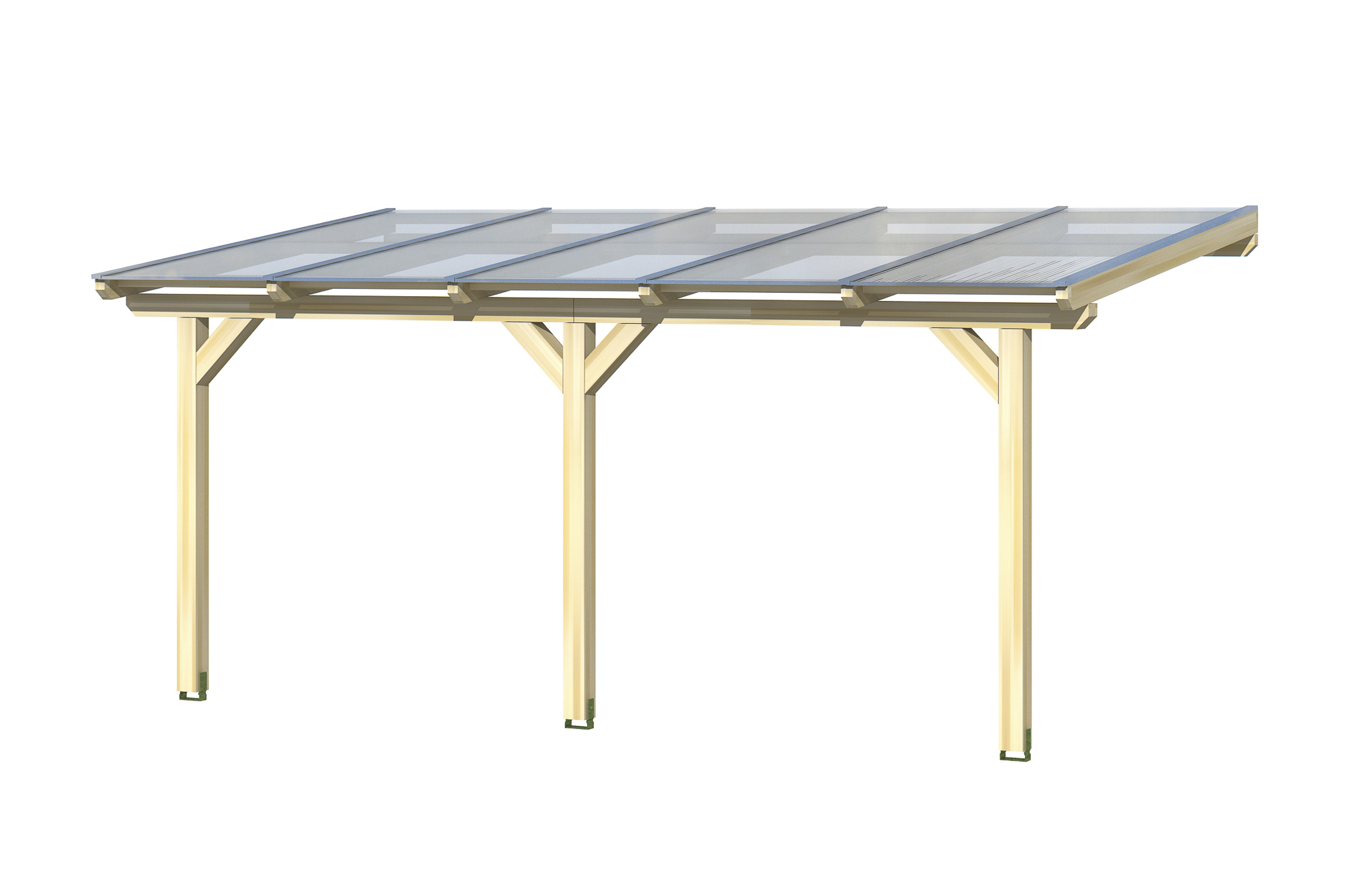 Terrassenüberdachung Andria 541 x 250 cm, Leimholz, natur