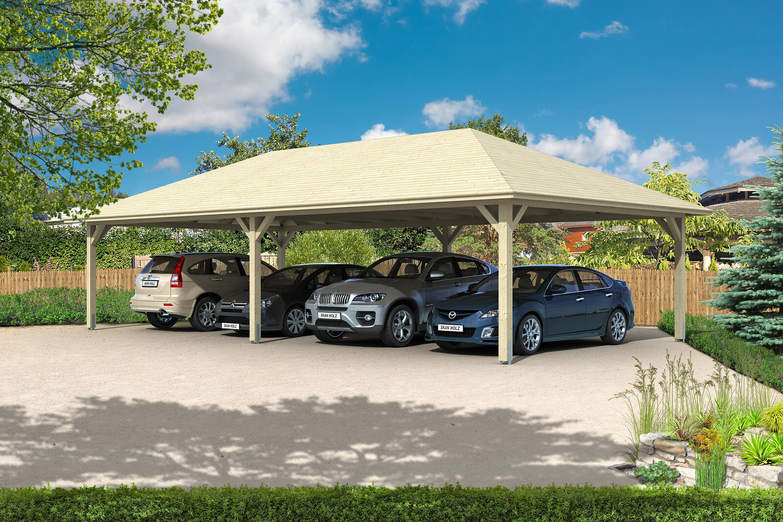 Carport Taunus 1176 x 634 cm, natur