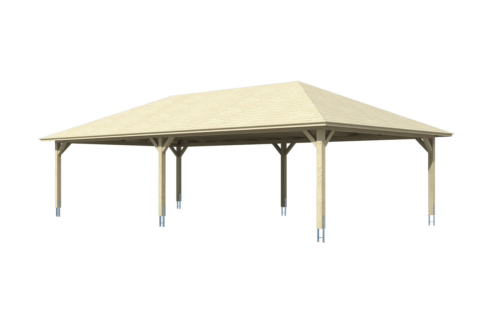 Carport Taunus 1176 x 634 cm, eiche hell