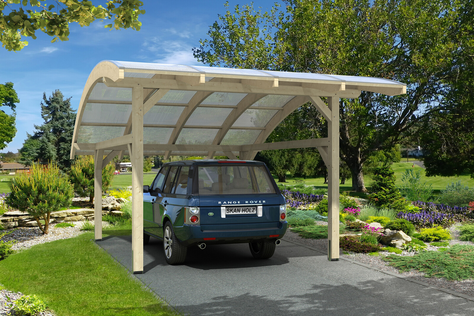 Carport Schwaben 434 x 630 cm, natur