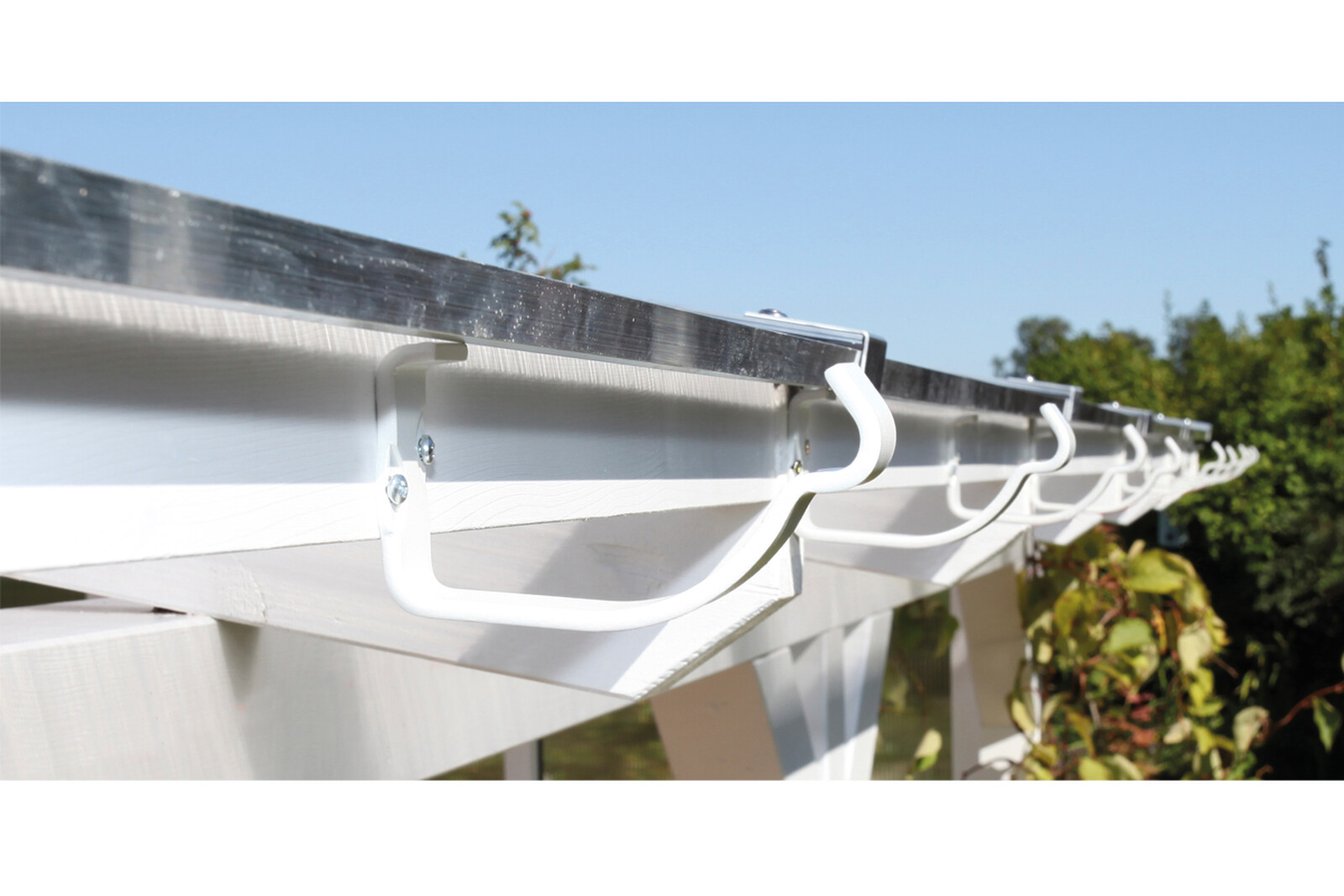 Dešťový okap 324cm, Ocel, bílá