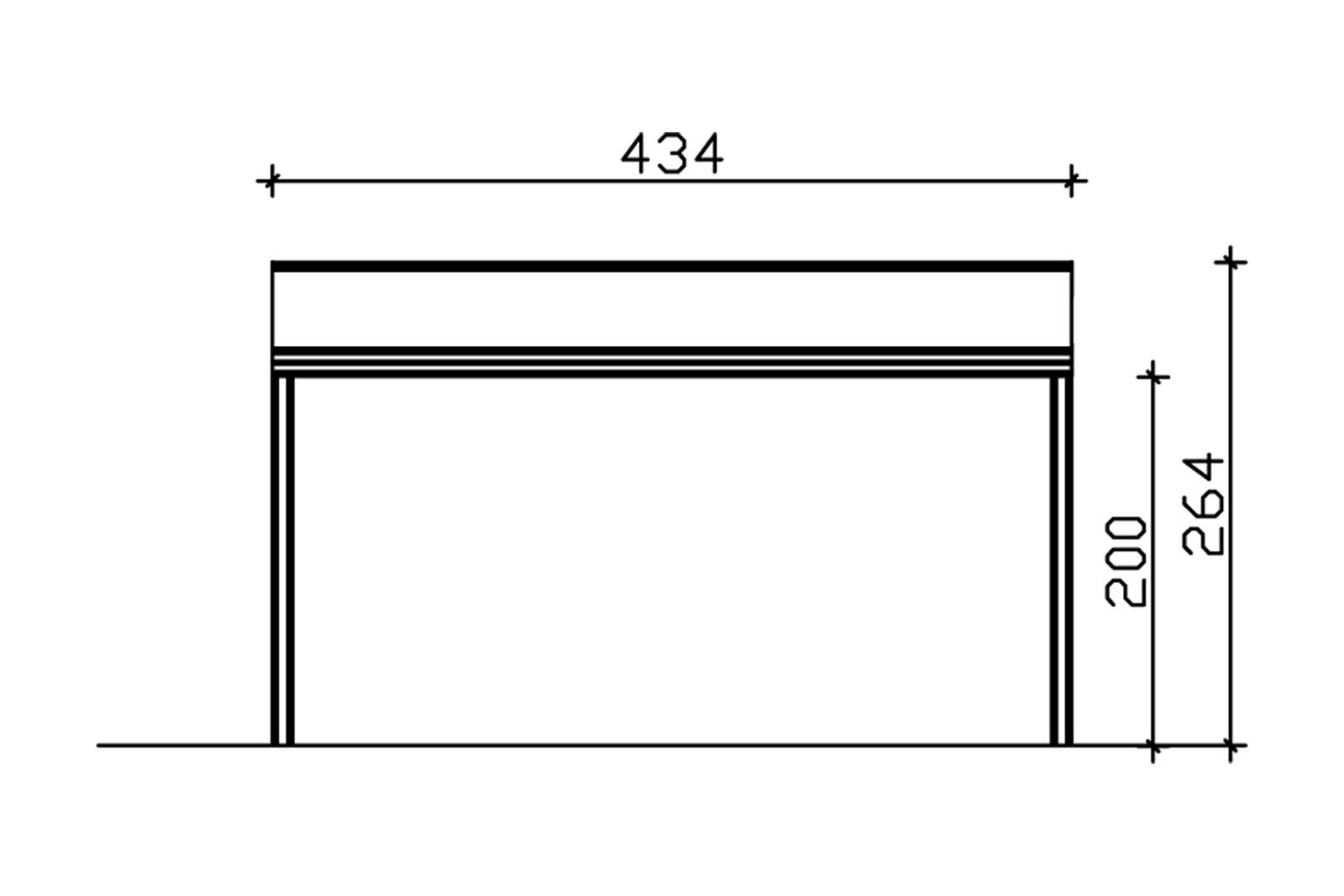 Terrassenüberdachung Modena 434 x 357 cm, Aluminium, weiß