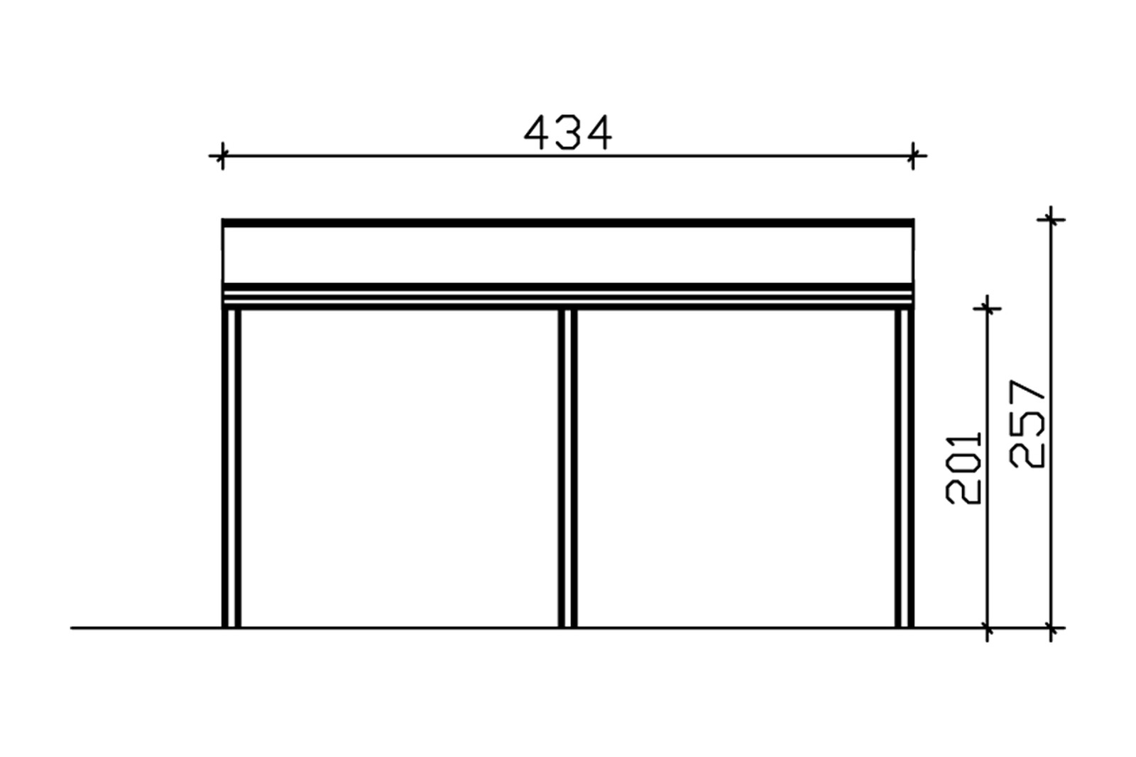 Terrassenüberdachung Monza 434 x 307 cm, Aluminium, anthrazit