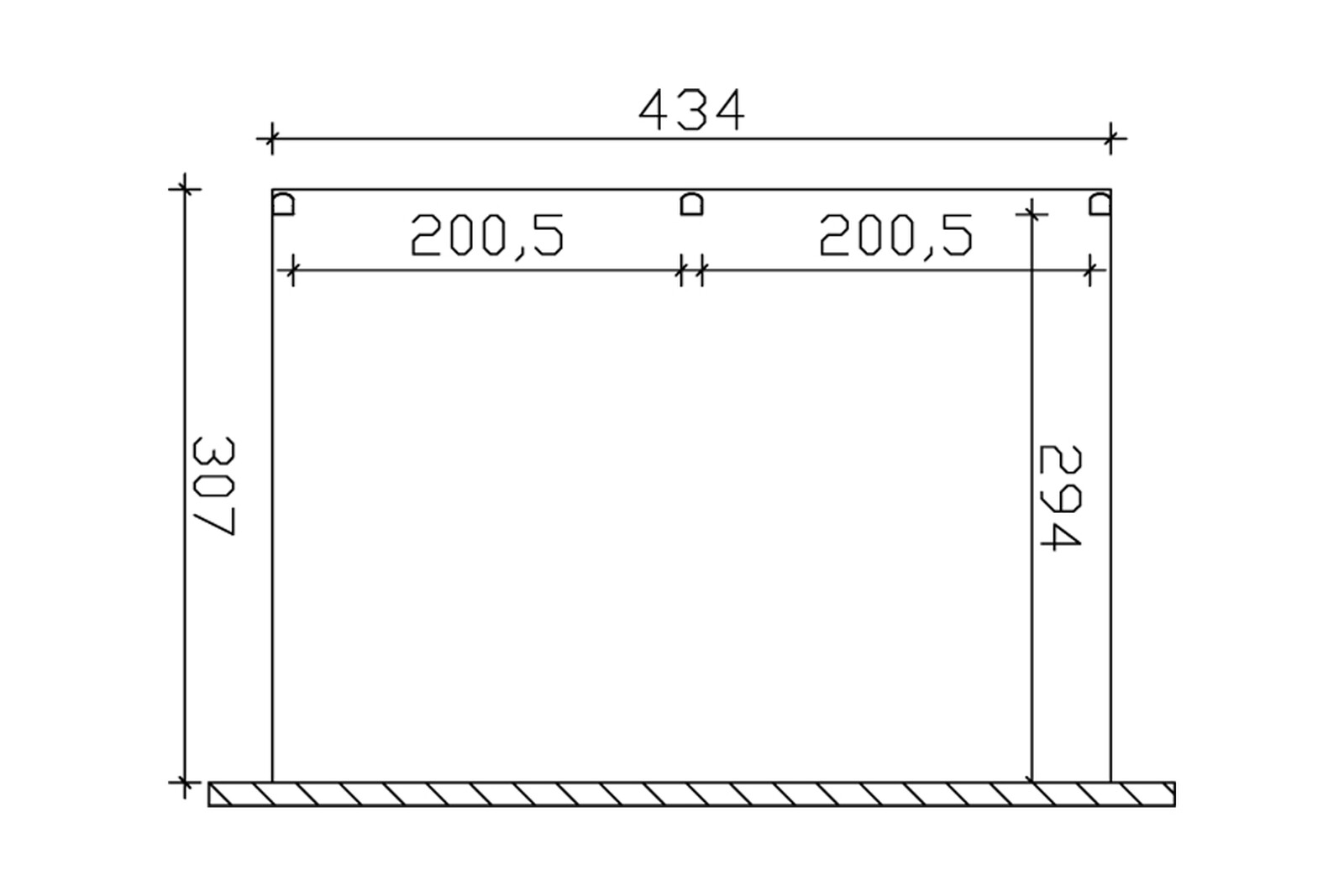 Terrassenüberdachung Monza 434 x 307 cm, Aluminium, anthrazit