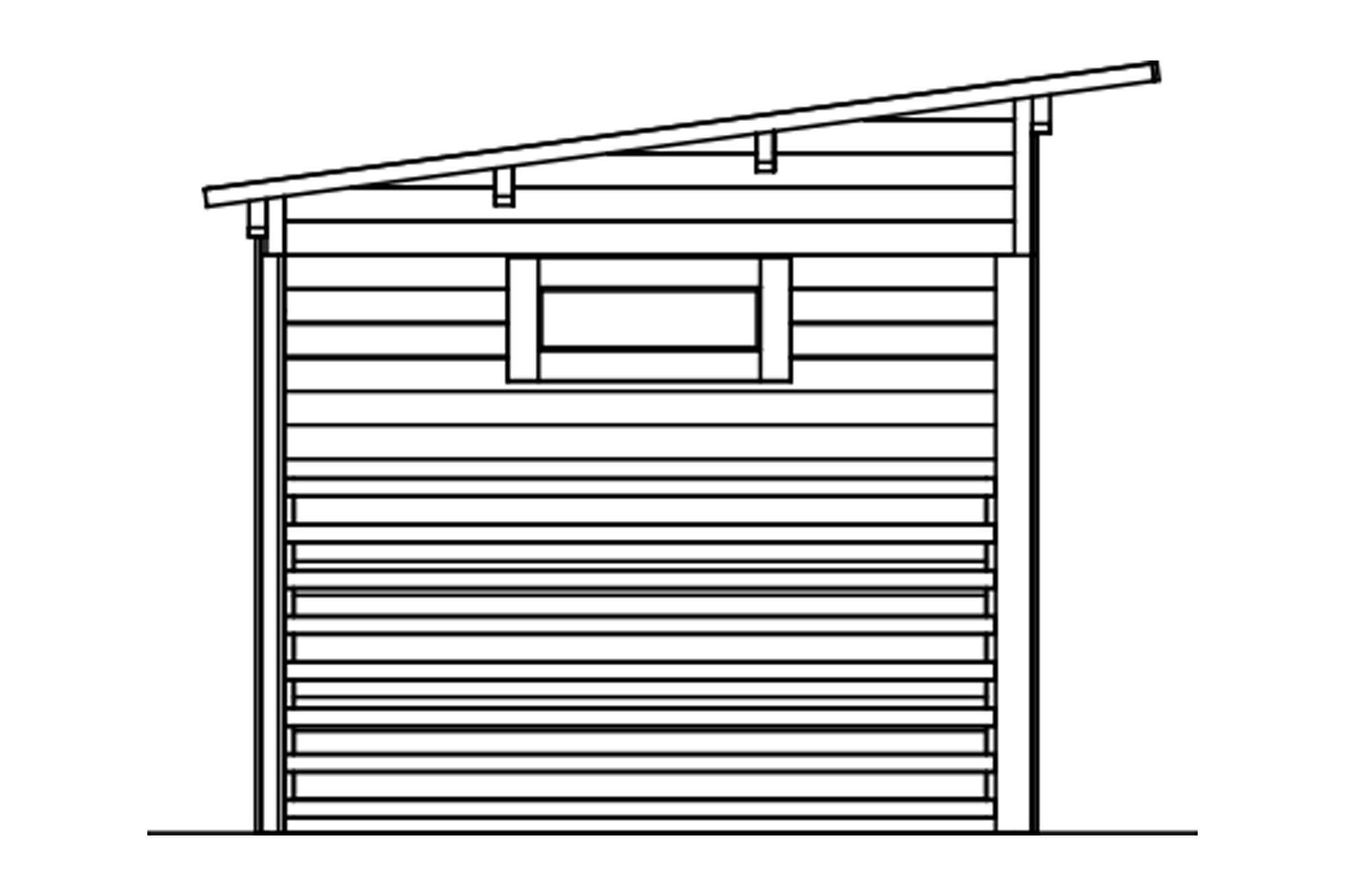 Unterstand Vimmerby, 370x250cm, natur