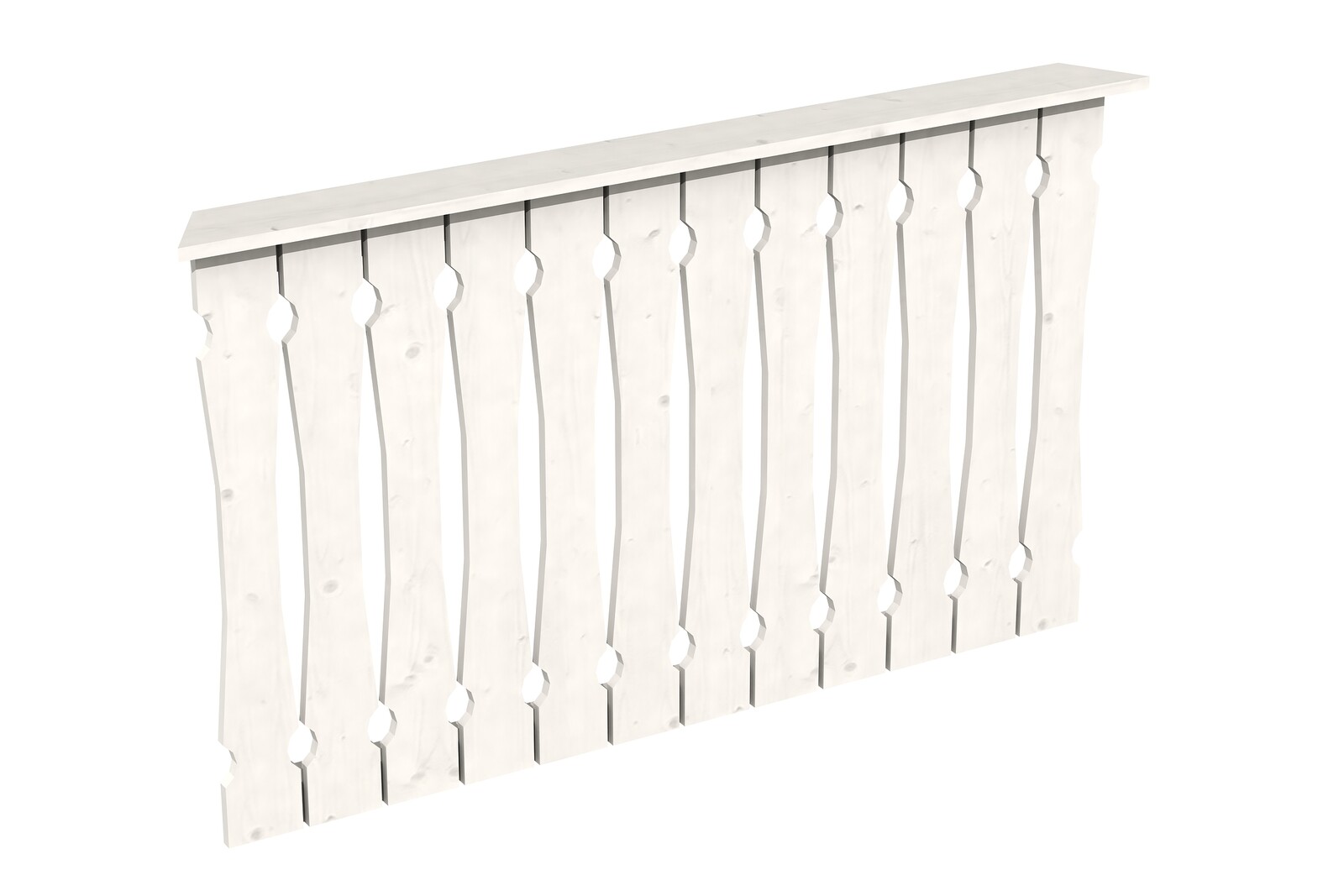Balustrade balcony siding 150 x 96 cm, Nice 2, colour pre-treated in white