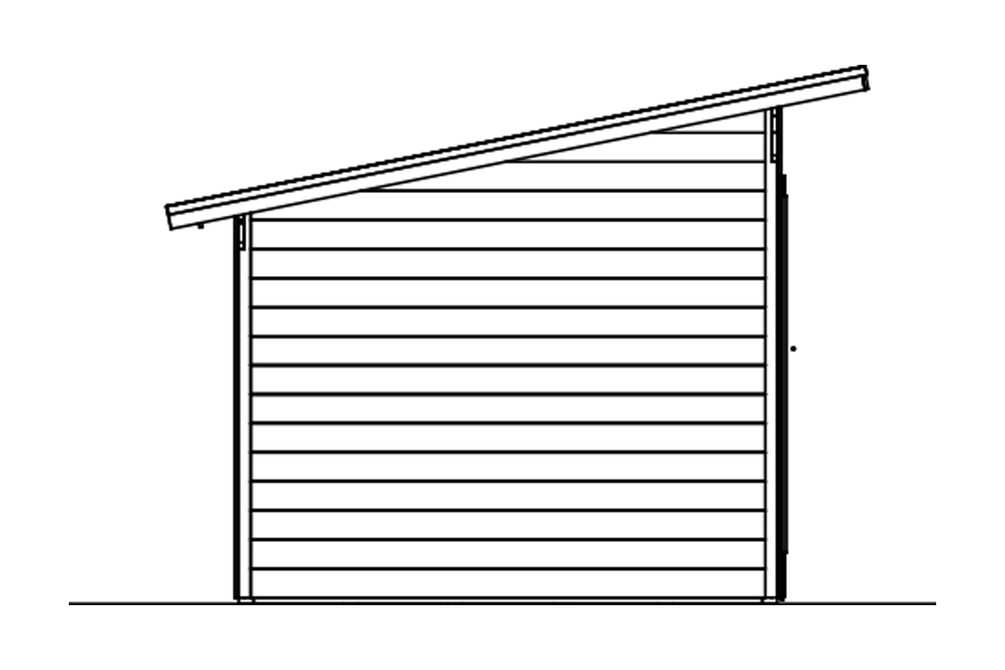 Gartenhaus Ostende 1, 350 x 250 cm, schiefergrau