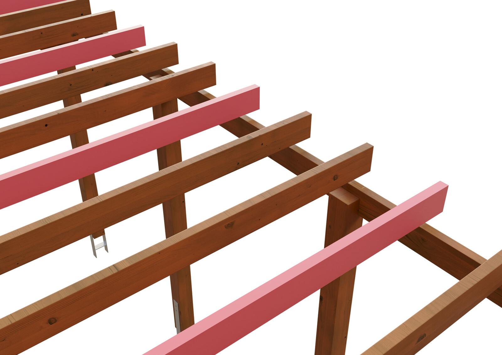 Augmentation de la charge de neige, pour Carport 314x555 & 345x589, traitement coloré noyer