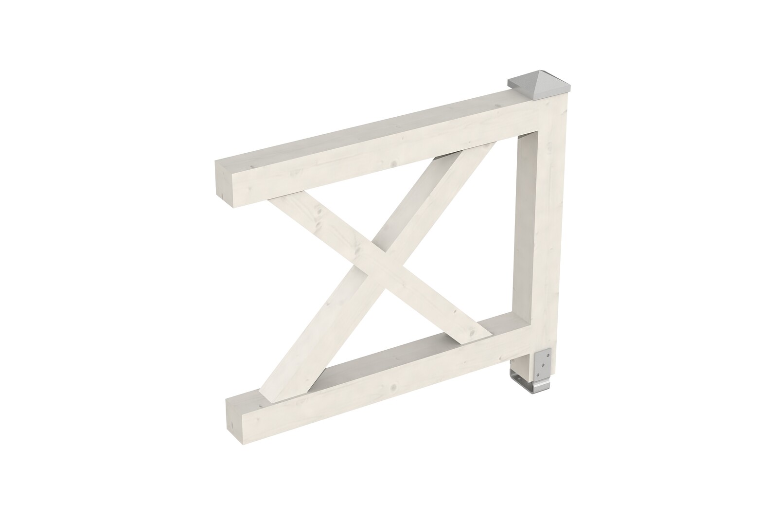 Pažení ondřejský kříž 108 x 84 cm, Smrk, lazura bílá