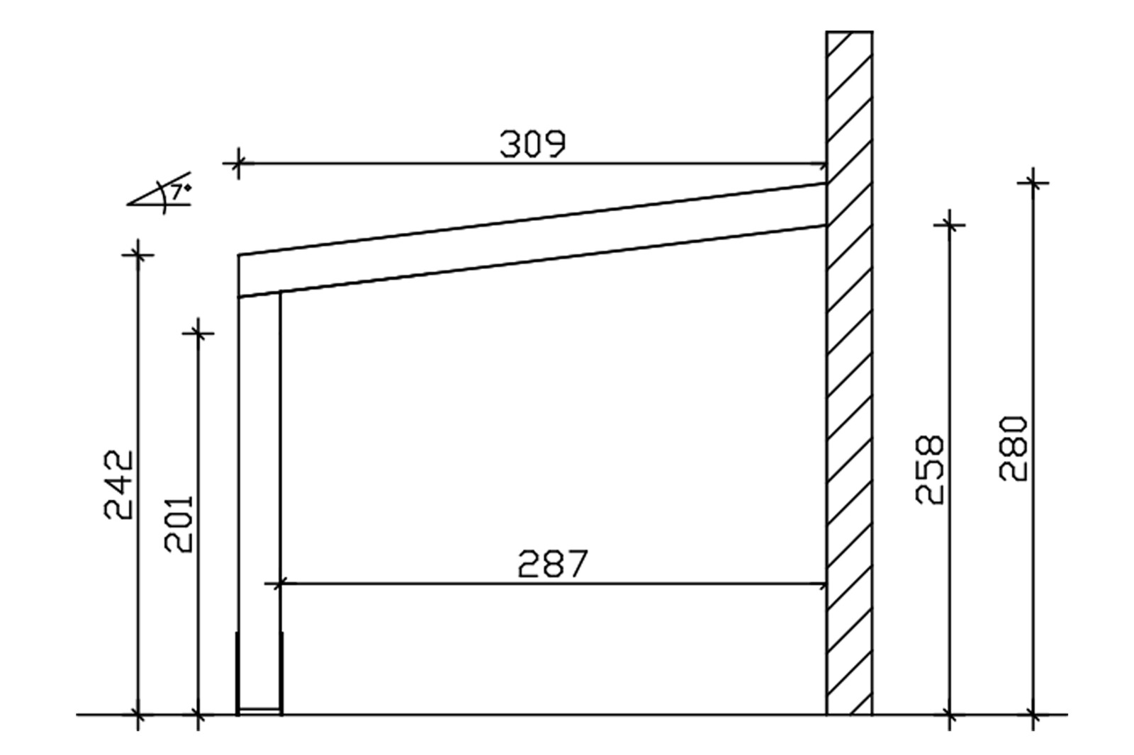 Terrassenüberdachung Novara 557 x 309 cm, Leimholz, nussbaum-test Matchcode