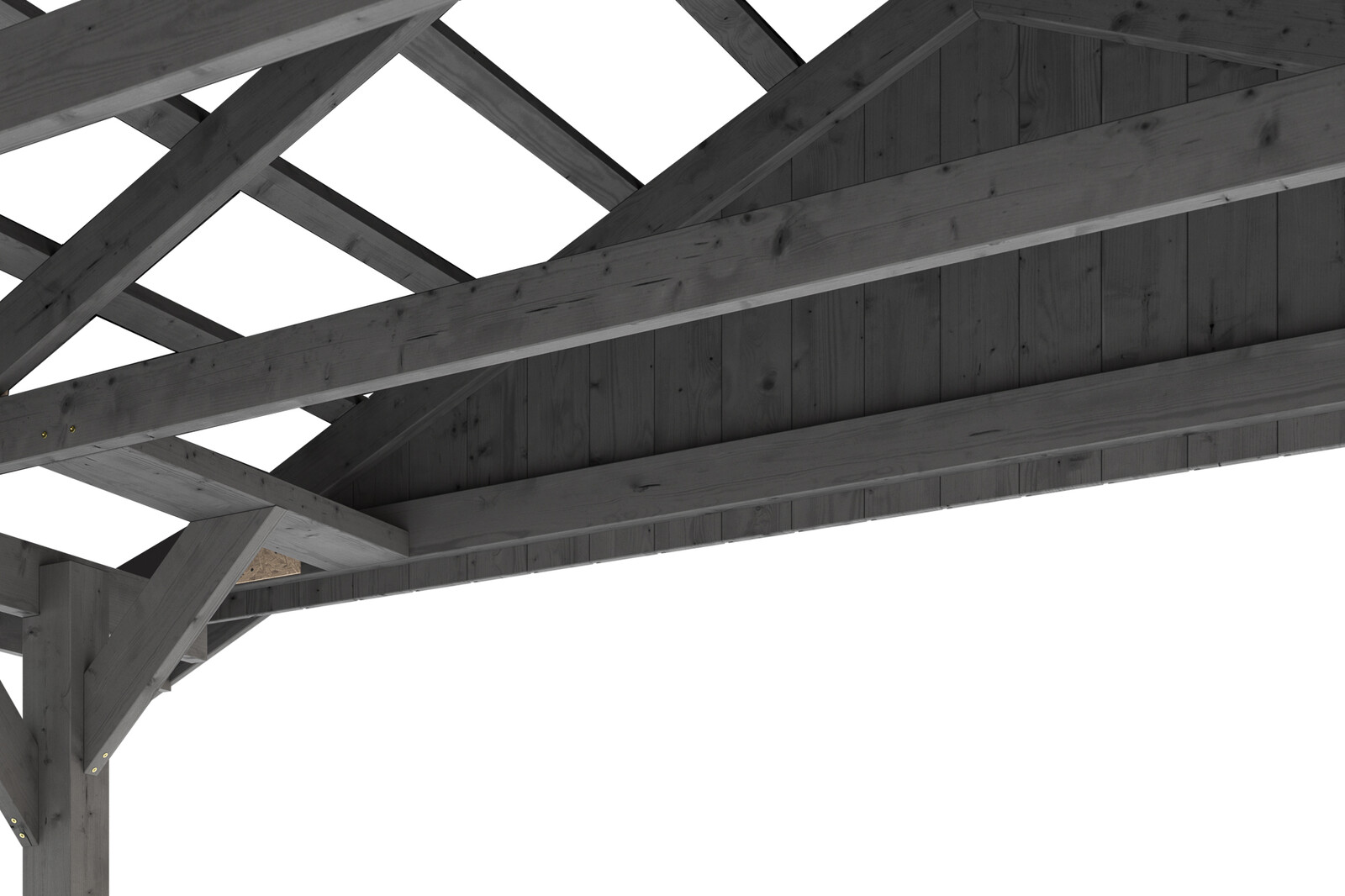 Přístřešek na auto WALLGAU 380 x 750 cm, šedá, laťování