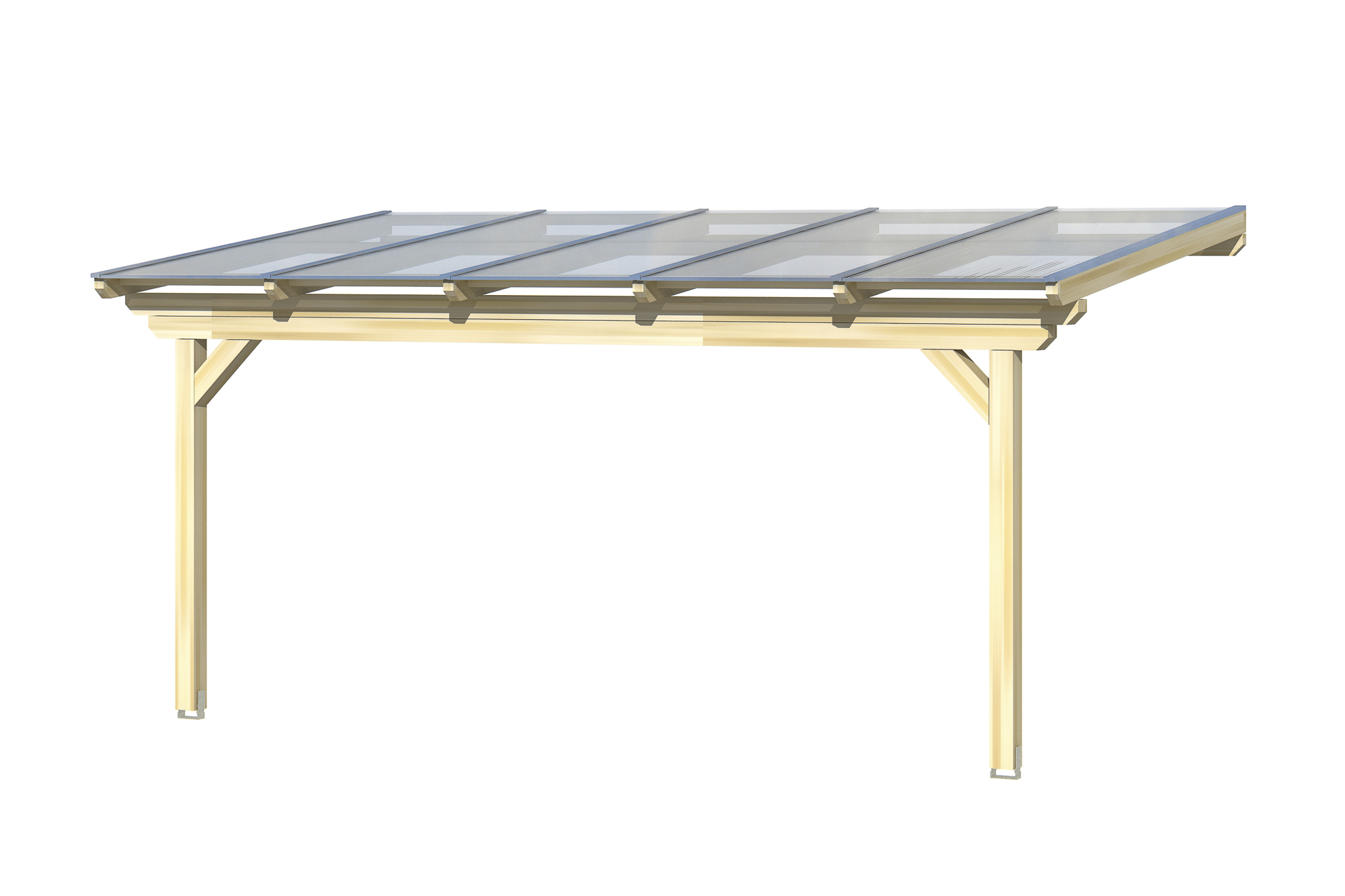 Terrassenüberdachung Ancona 541 x 250 cm, Leimholz, natur