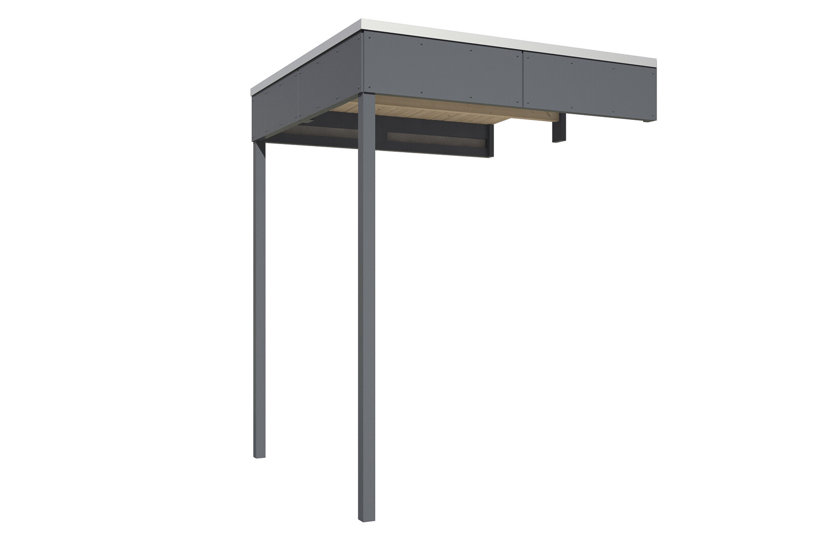 Boční zastřešení CrossCube 2 168 x 169 cm, břidlicově šedá