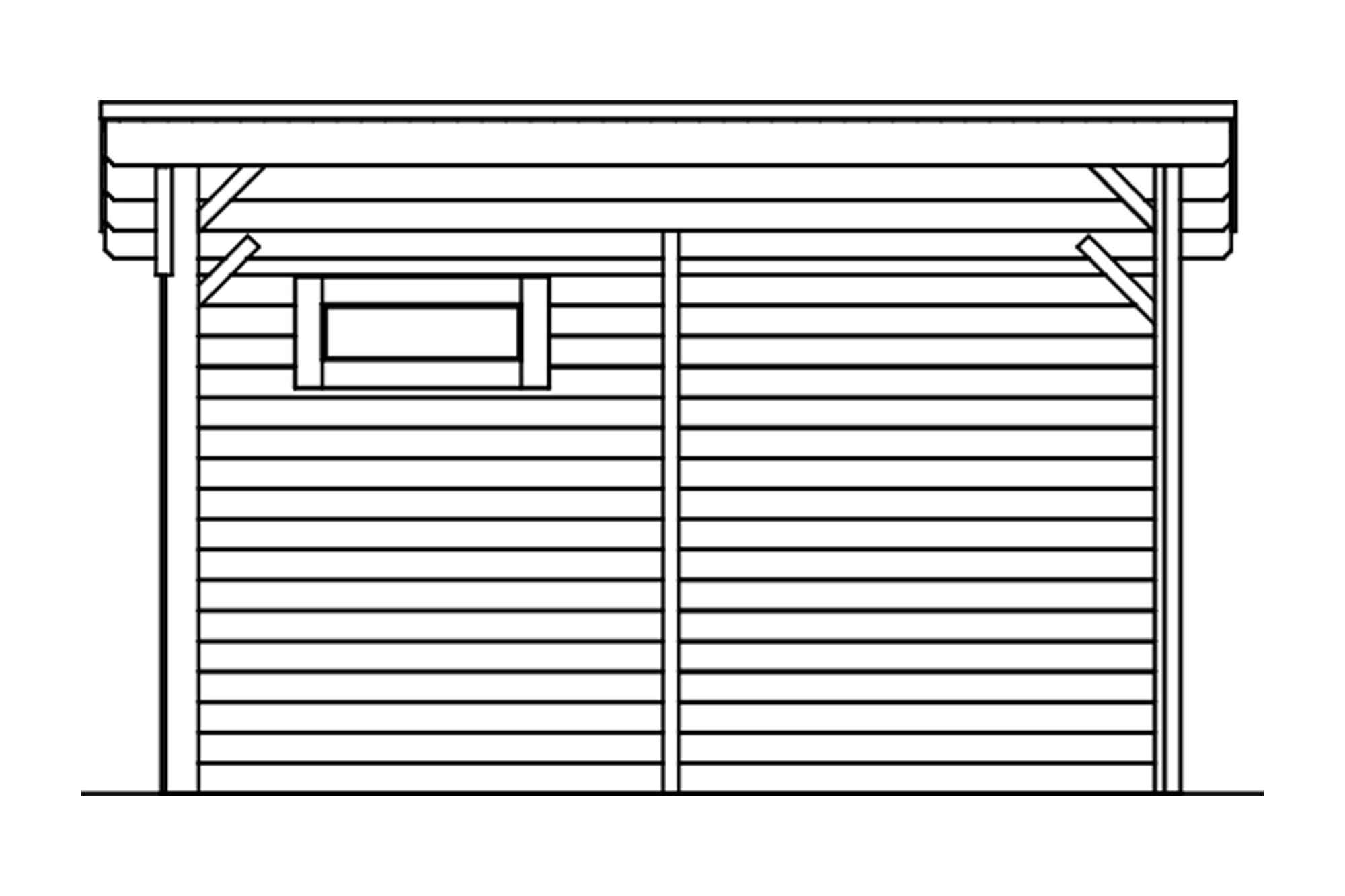 Unterstand Vimmerby, 370x250cm, natur