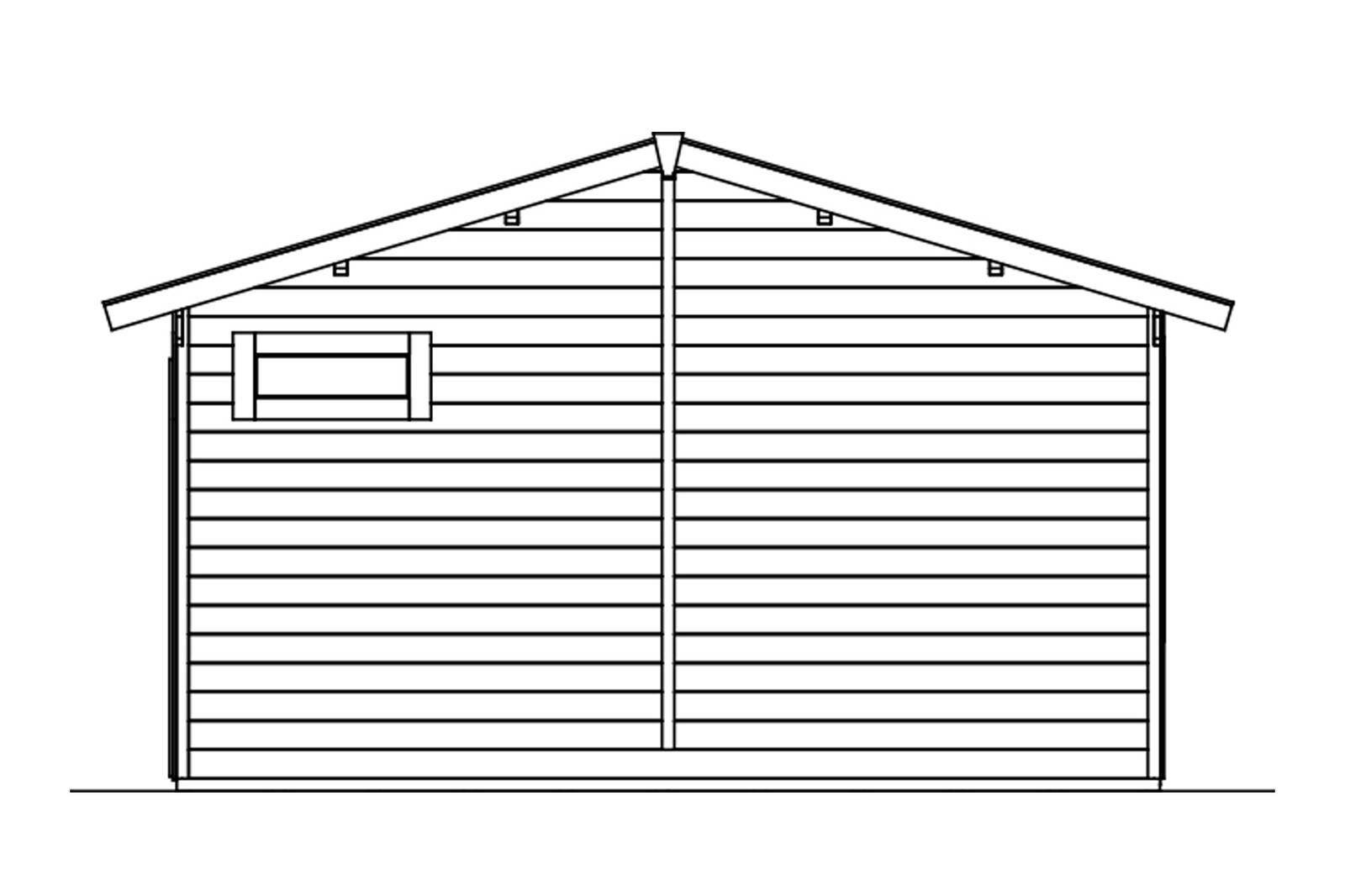 Gartenhaus Utrecht, 460 x 380 cm, natur