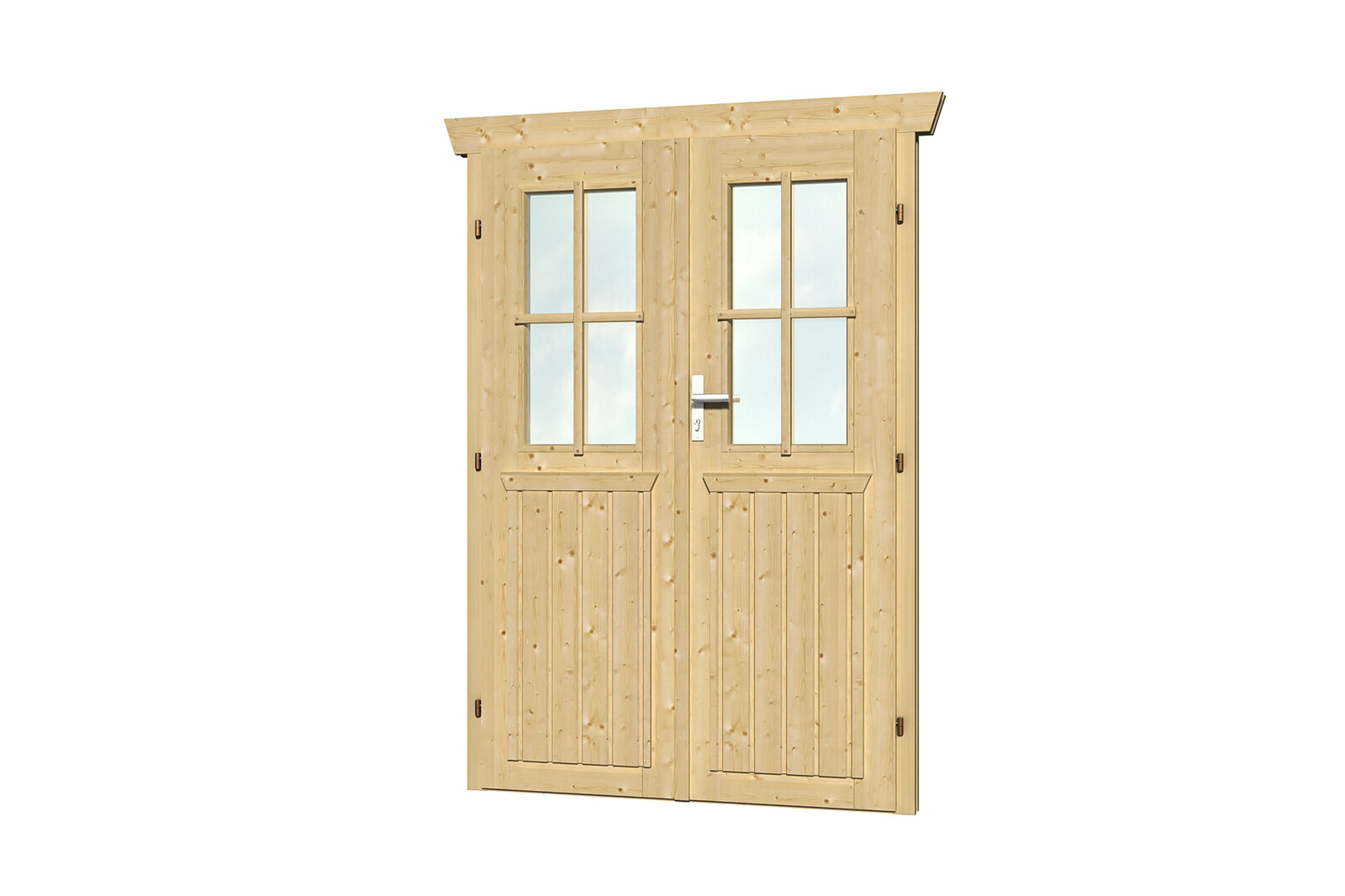 Doppeltür BxH 117,5 x 179,5 cm, halbverglast für 28 mm Häuser