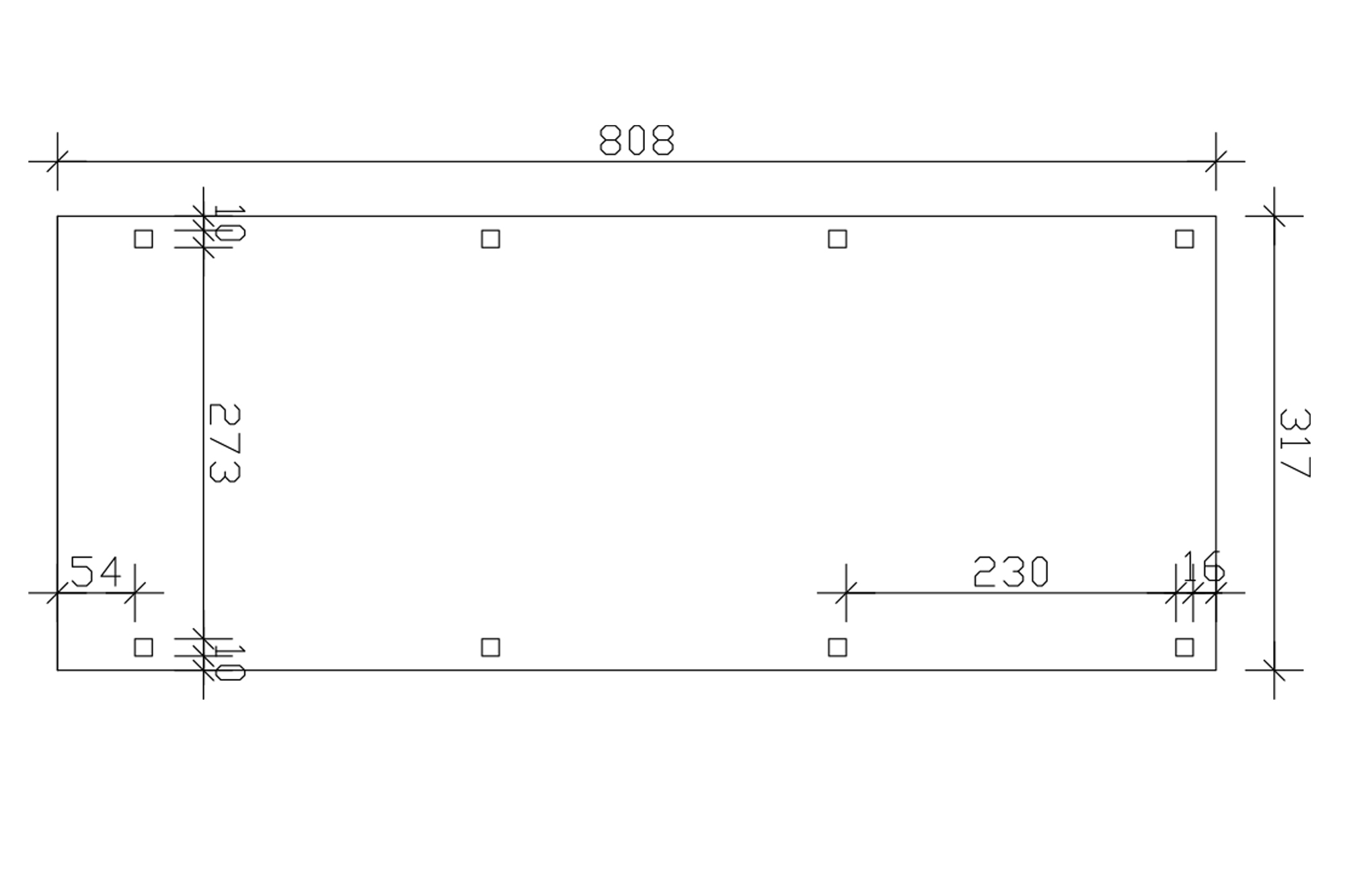 Carport Fichtelberg 317 x 808 cm, schwarze Schindeln, weiß