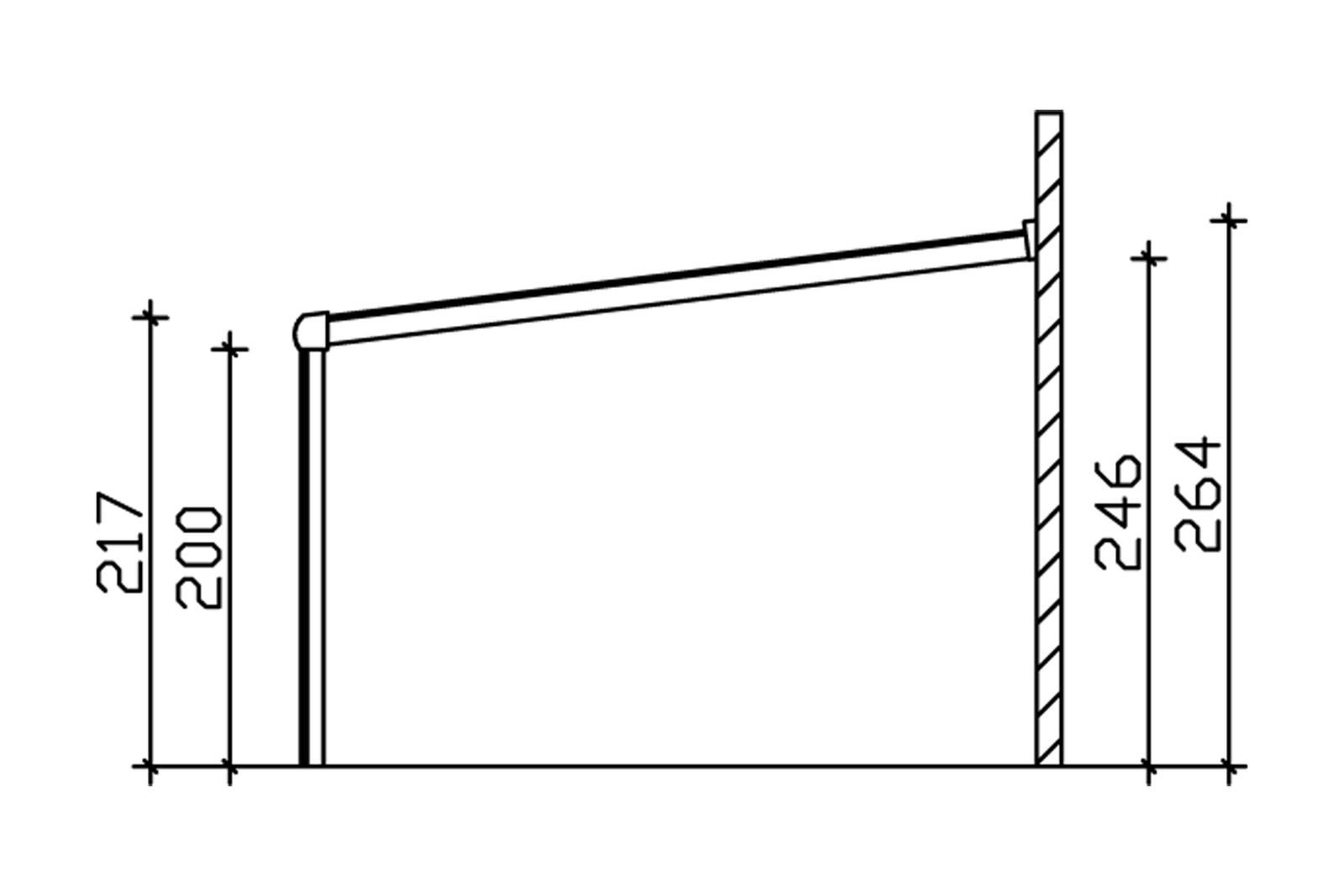 Terrassenüberdachung Modena 434 x 357 cm, Aluminium, weiß