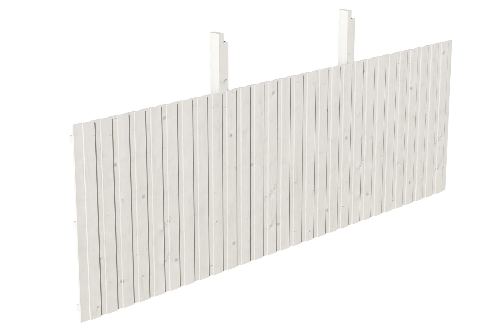 Backwall for glulam carports 550 x 180 cm, spruce, colour pre-treated in white