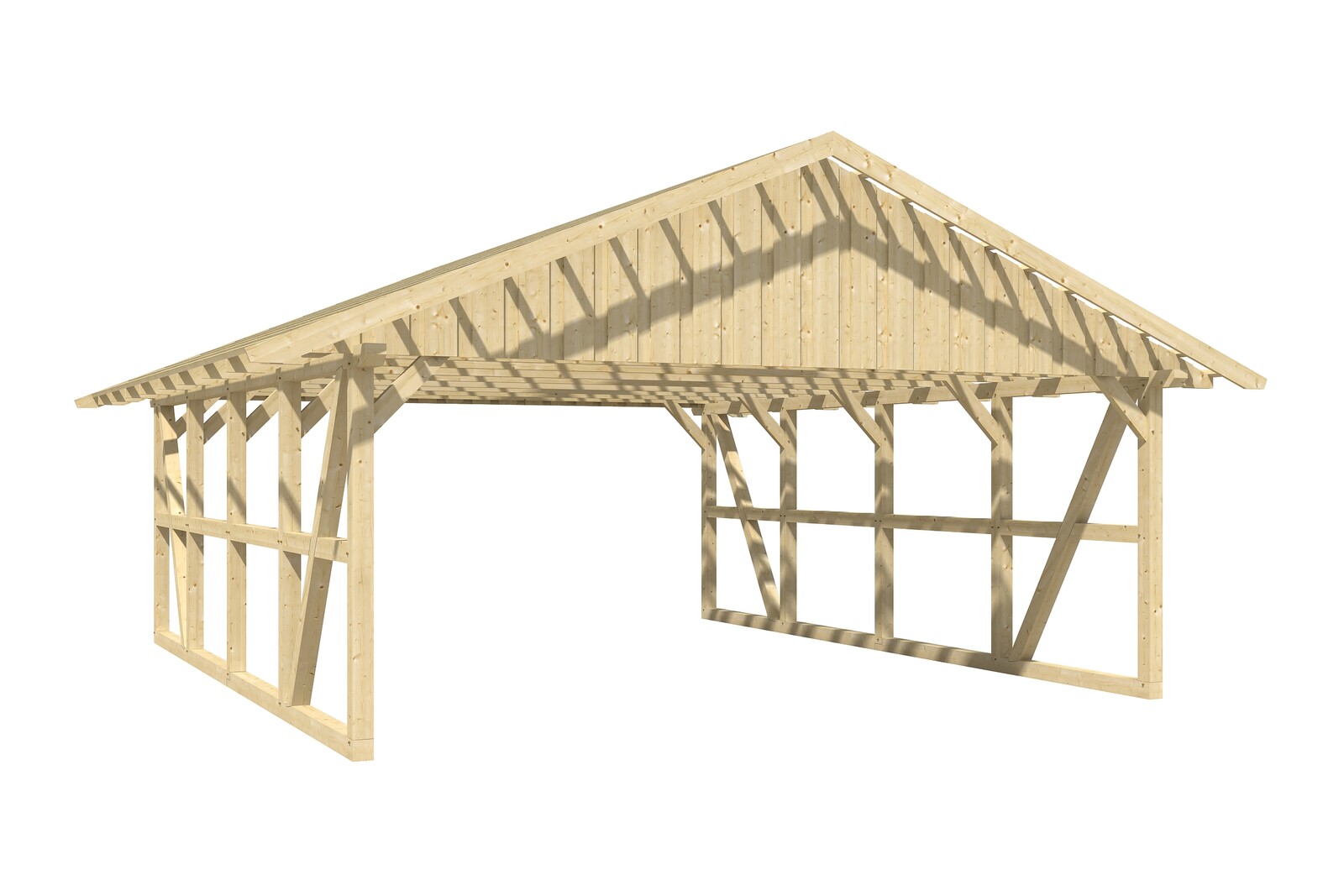 Carport Schwarzwald 684 x 772 cm, colour pre-treated slate-grey