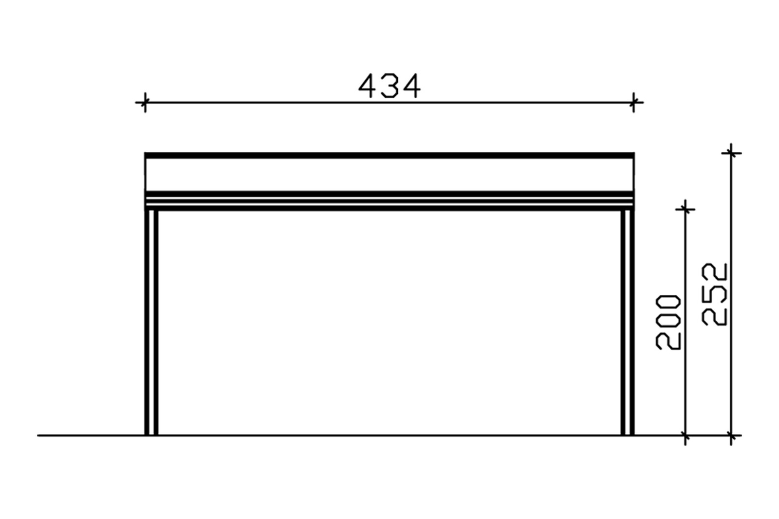 Terrassenüberdachung Modena 434 x 257 cm, Aluminium, weiß