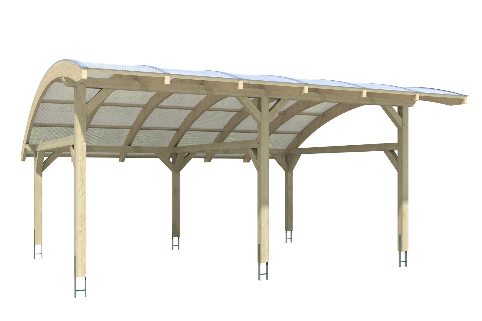 Carport Schwaben 648 x 630 cm, natur