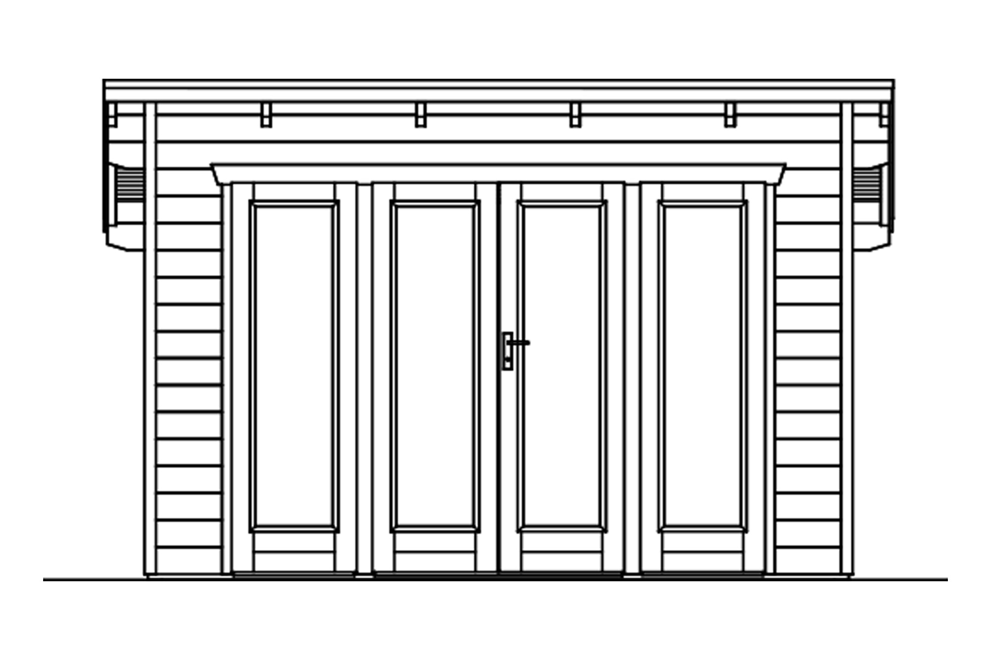 Gartenhaus Ostende 1, 350 x 250 cm, schiefergrau