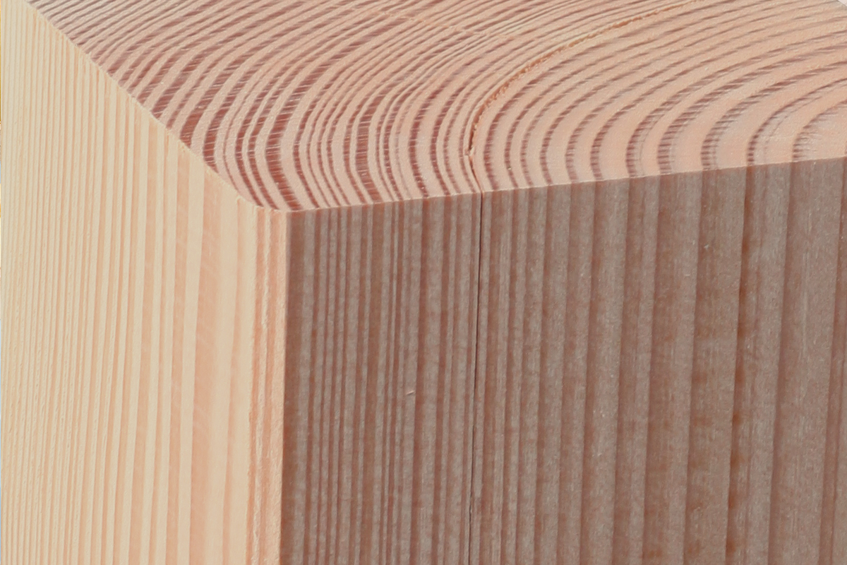 Detail eines Pfostens aus Douglasie