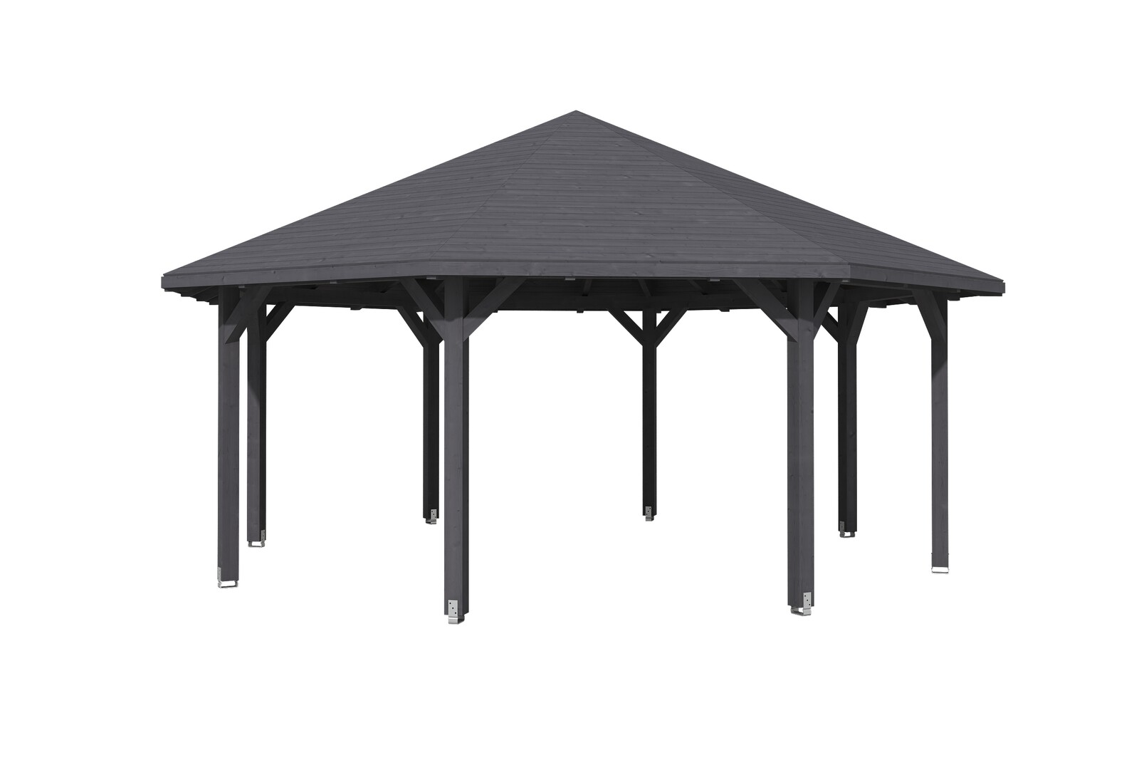 Pavillon Nice 4, Leimholz, grau