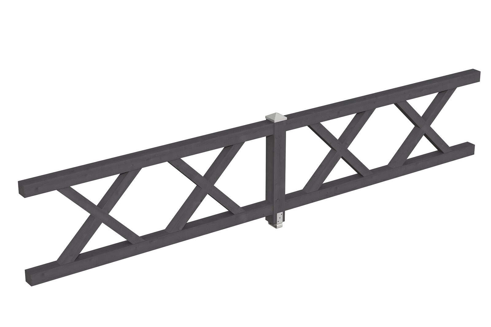 Pažení ondřejský kříž 465 x 84 cm, Smrk, lazura břidlicově šedá