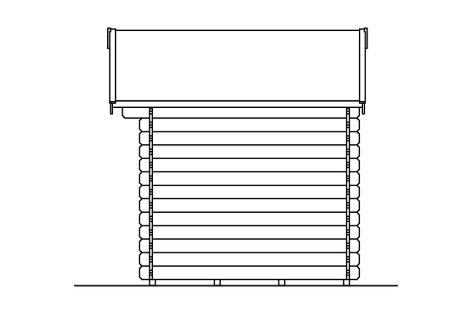 Gartenhaus Ibiza 250 x 200 cm, natur