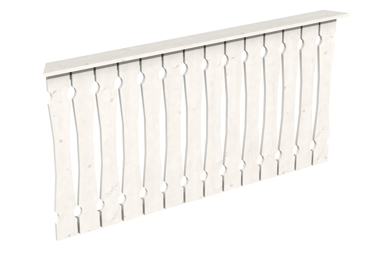 Balustrade balcony siding 180 x 96 cm, Nice 3, colour pre-treated in white