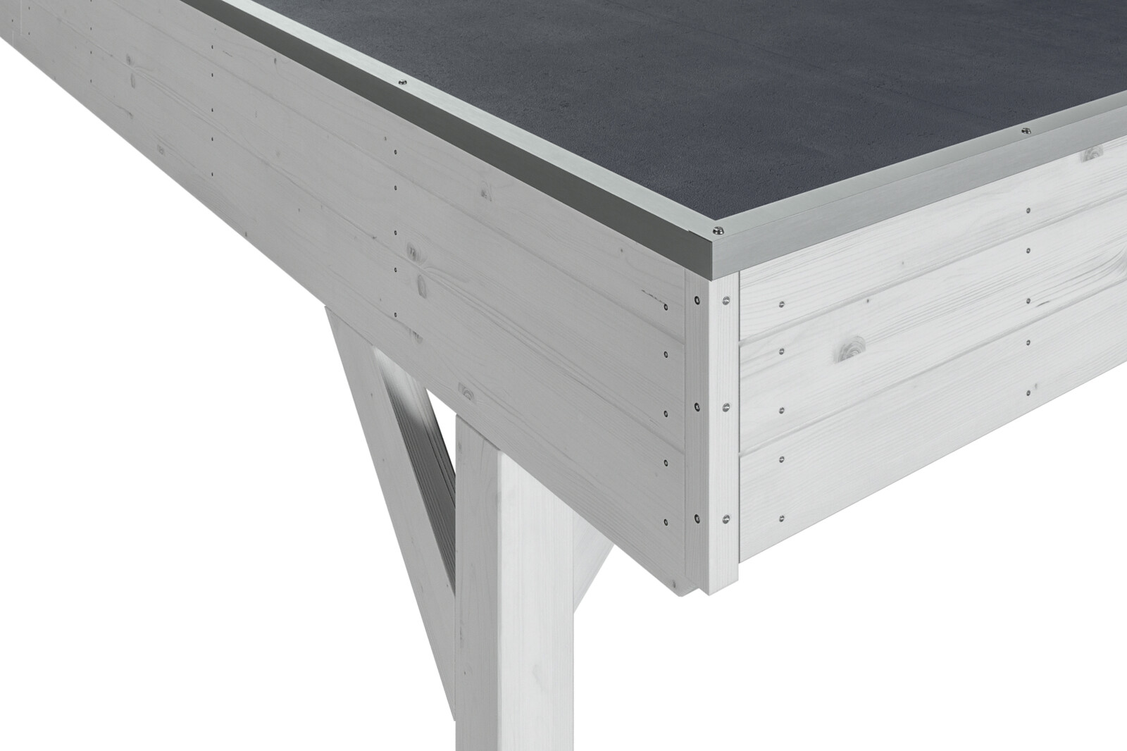 Carport Grunewald 622 x 554 cm mit EPDM-Dach, weiß