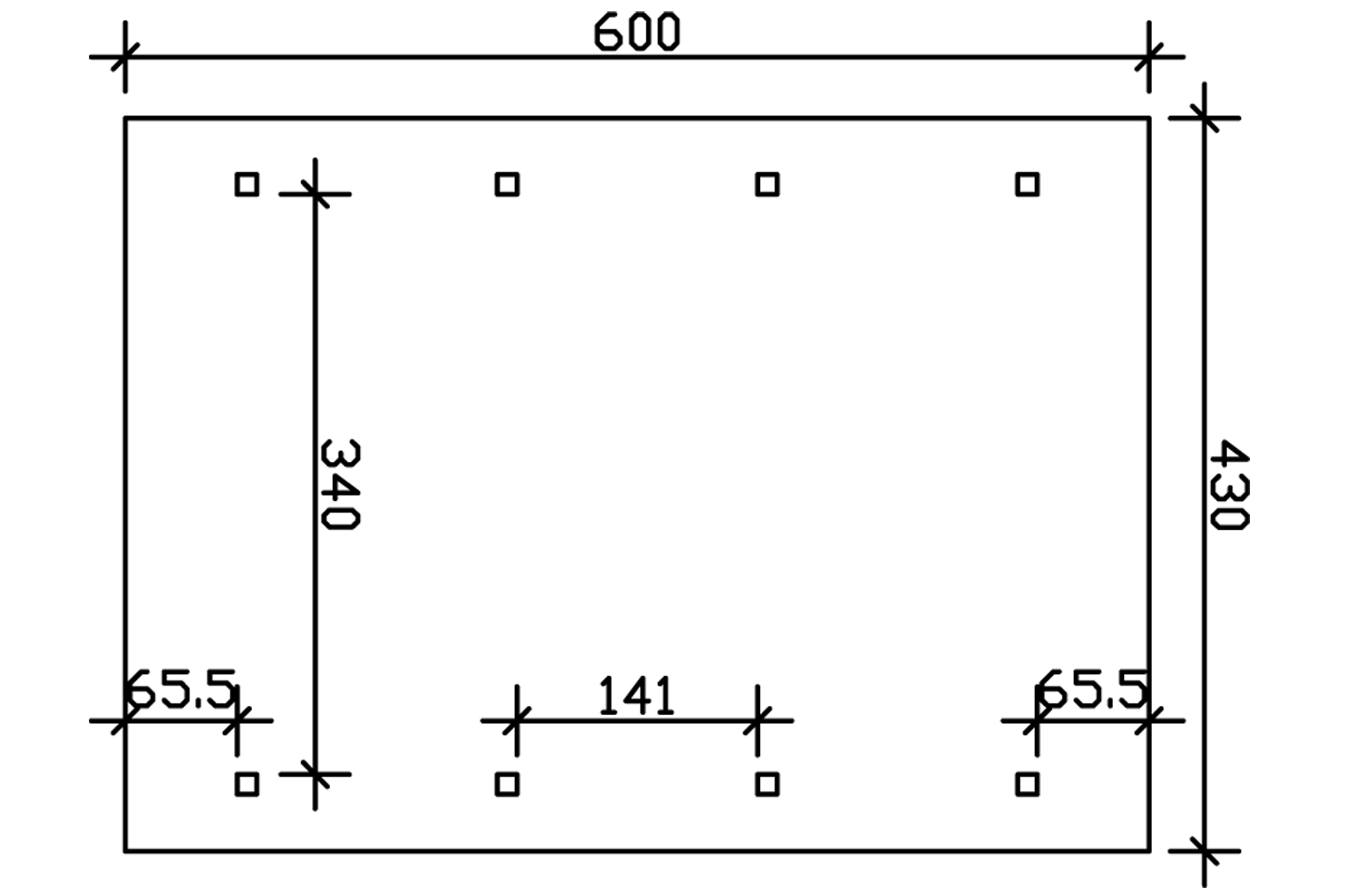 Přístřešek na auto WALLGAU 430 x 600 cm, šedá, červená šindele