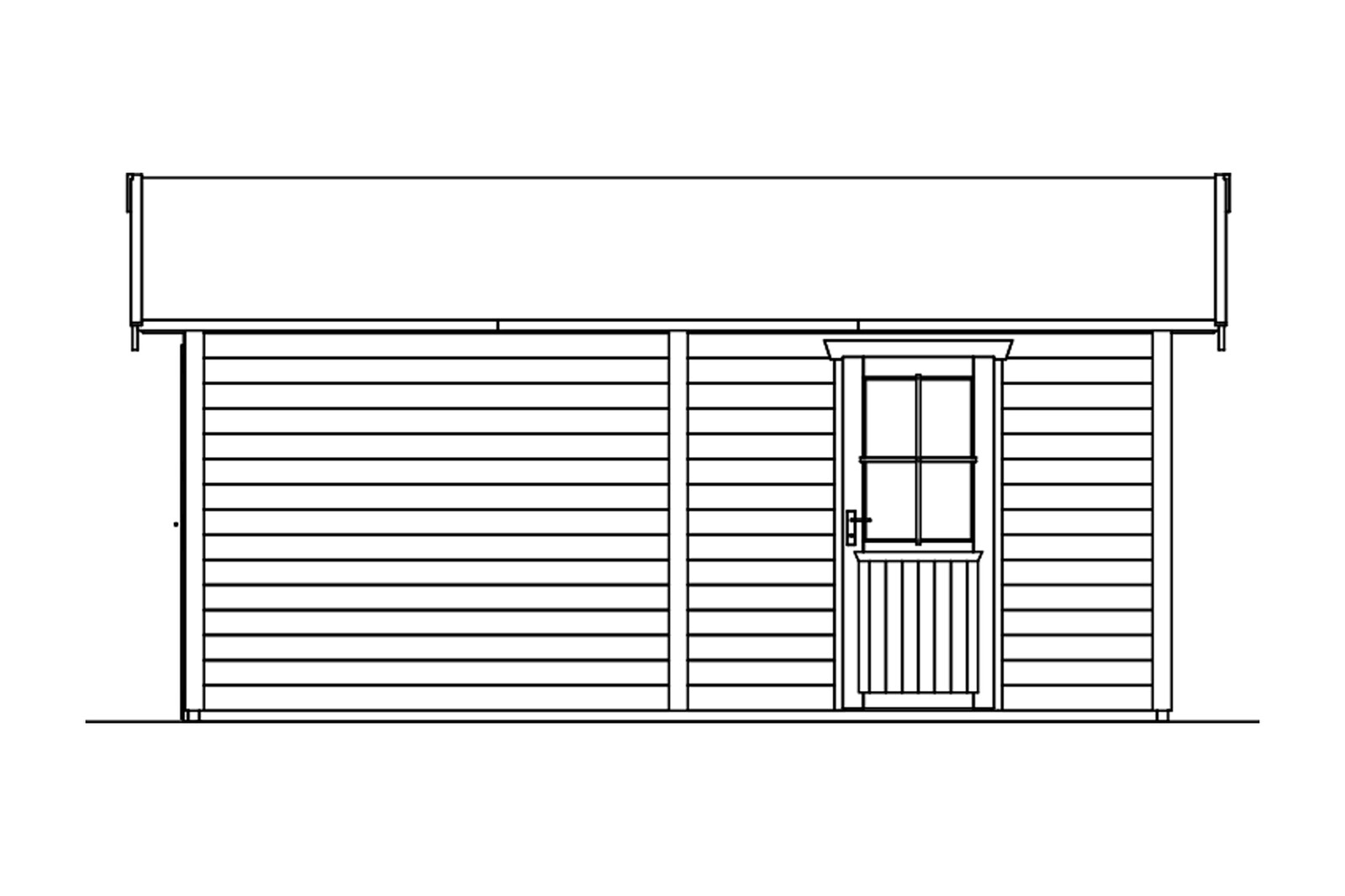 Holzgarage Varberg 1, 370 x 525 cm, natur