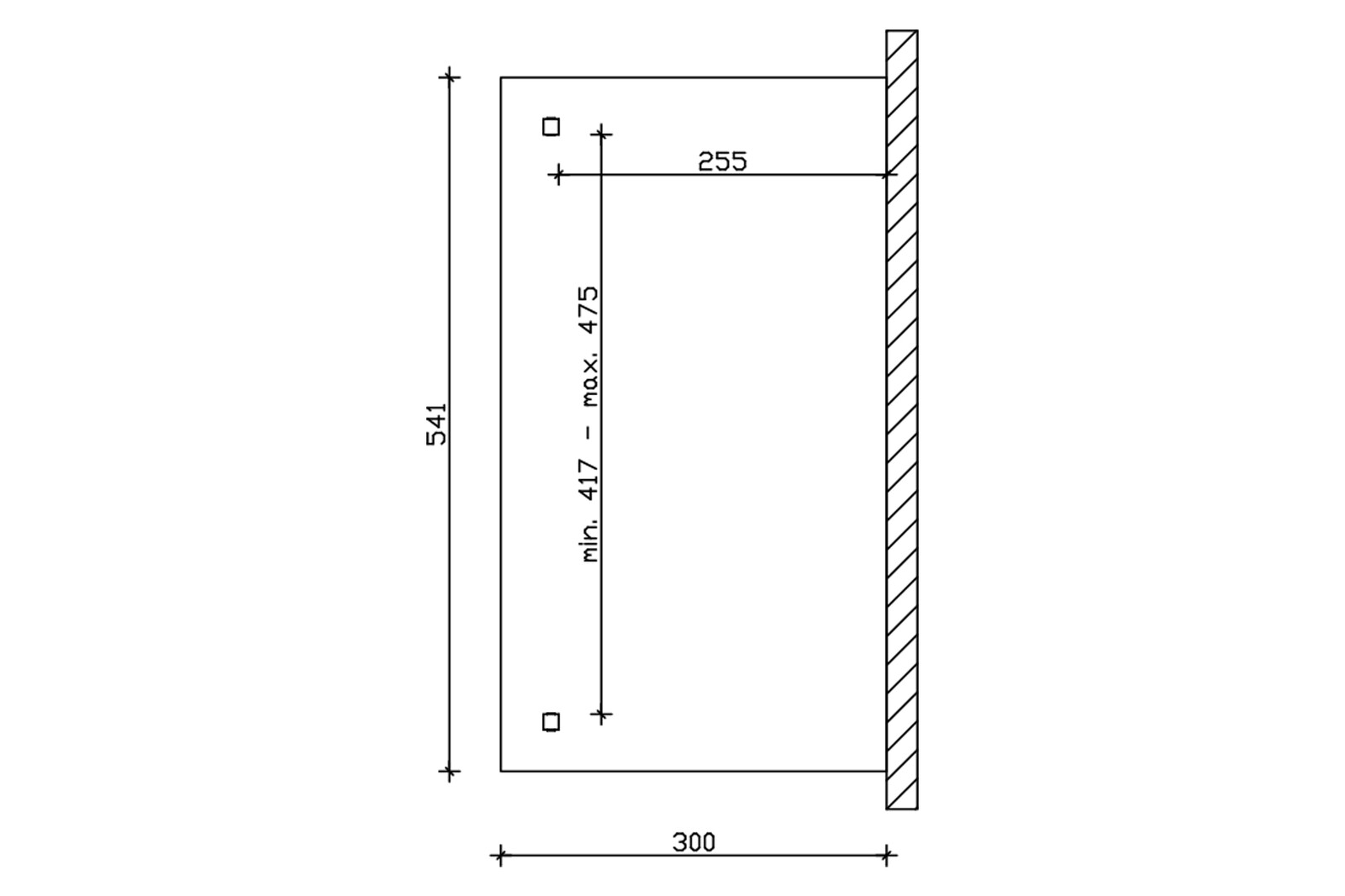 Terrassenüberdachung Ancona 541 x 300 cm, Leimholz, eiche hell