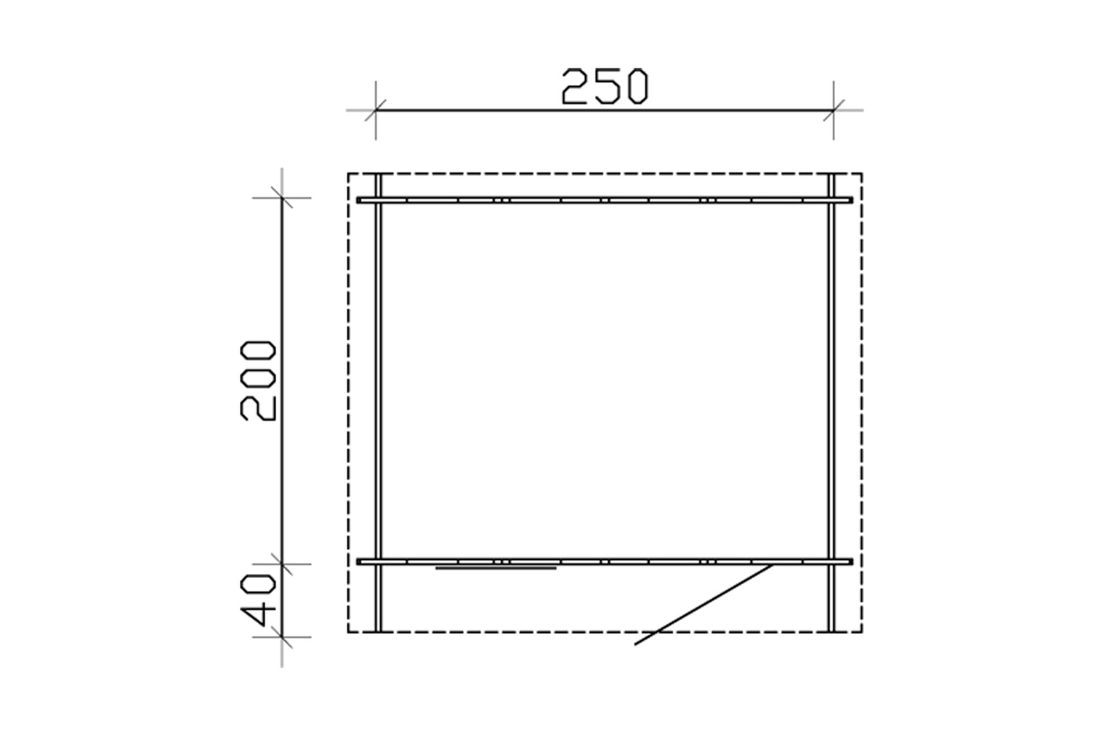 Gartenhaus Ibiza 250 x 200 cm, natur