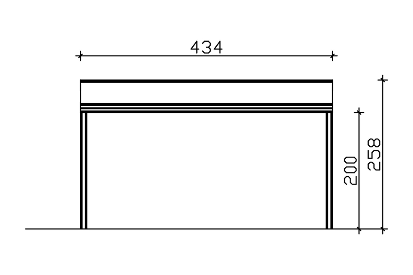 Terrassenüberdachung Modena 434 x 307 cm, Aluminium, weiß