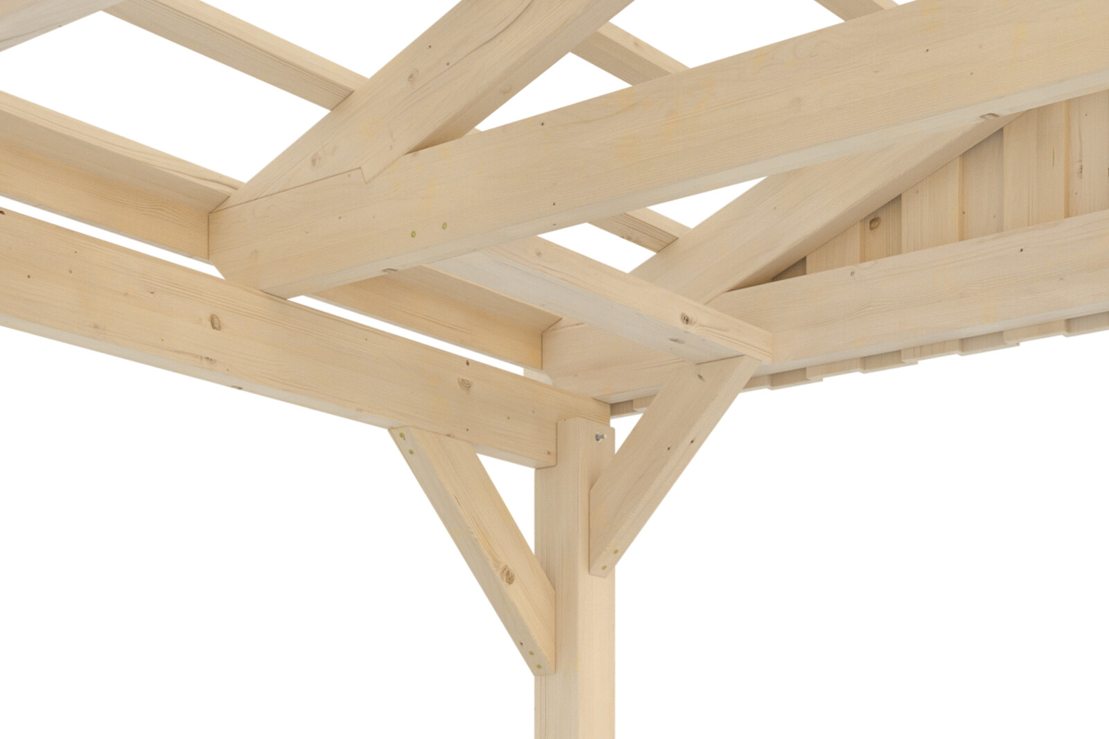 Carport Fichtelberg 317 x 566 cm, Dachlattung, natur