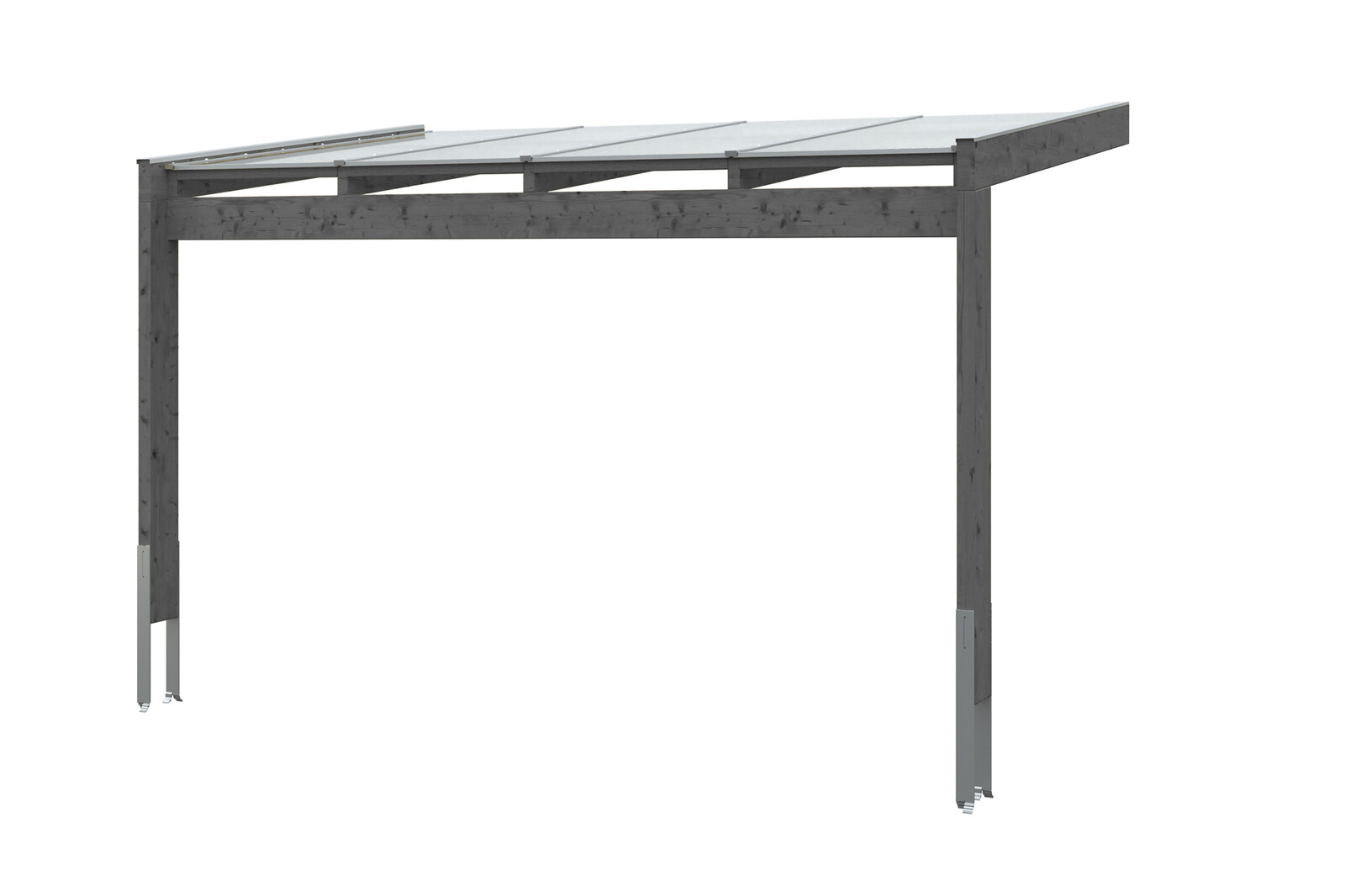 Terrassenüberdachung Novara 450 x 259 cm, Leimholz, schiefergrau